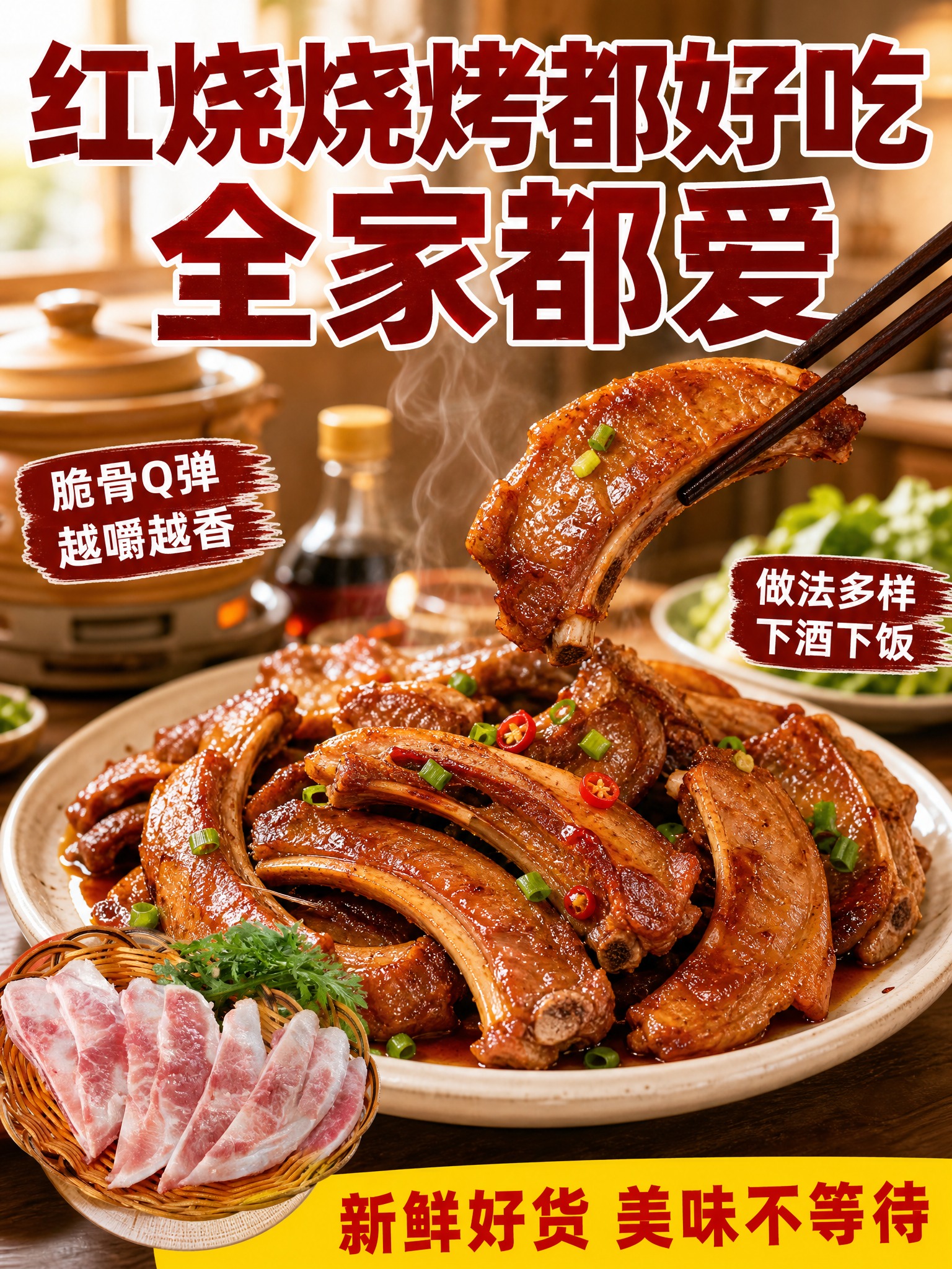 [主图-4] 冷冻猪月牙骨月亮骨 烹饪场景 食用体验型。 [统… - 图片创意预览