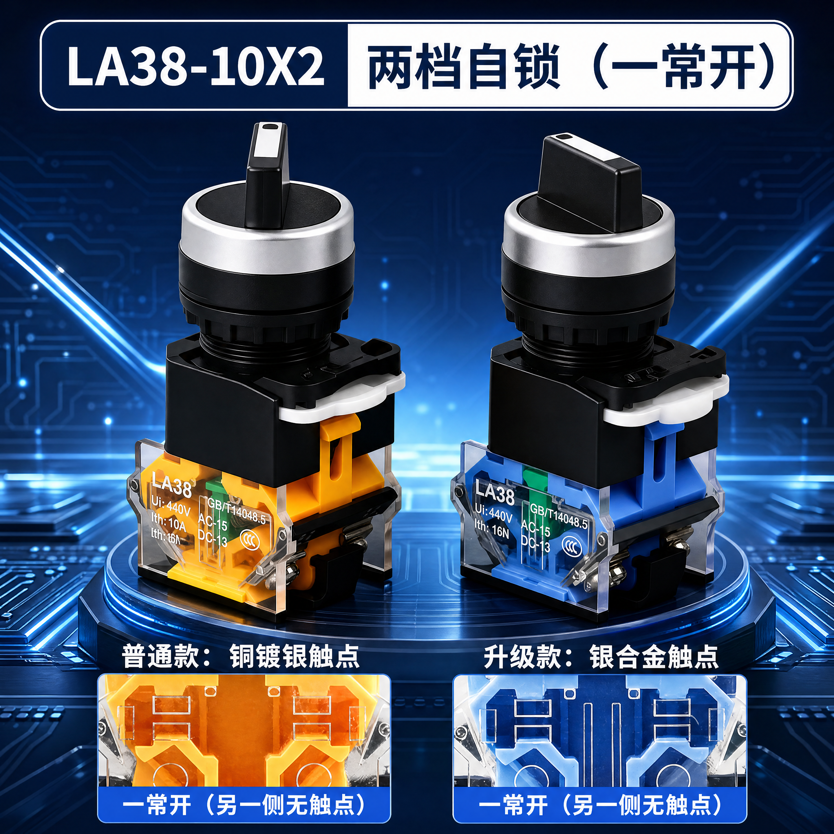 基于上传的产品图进行修改： 1. 背景替换为深蓝色工业科技风，… - 图片创意预览