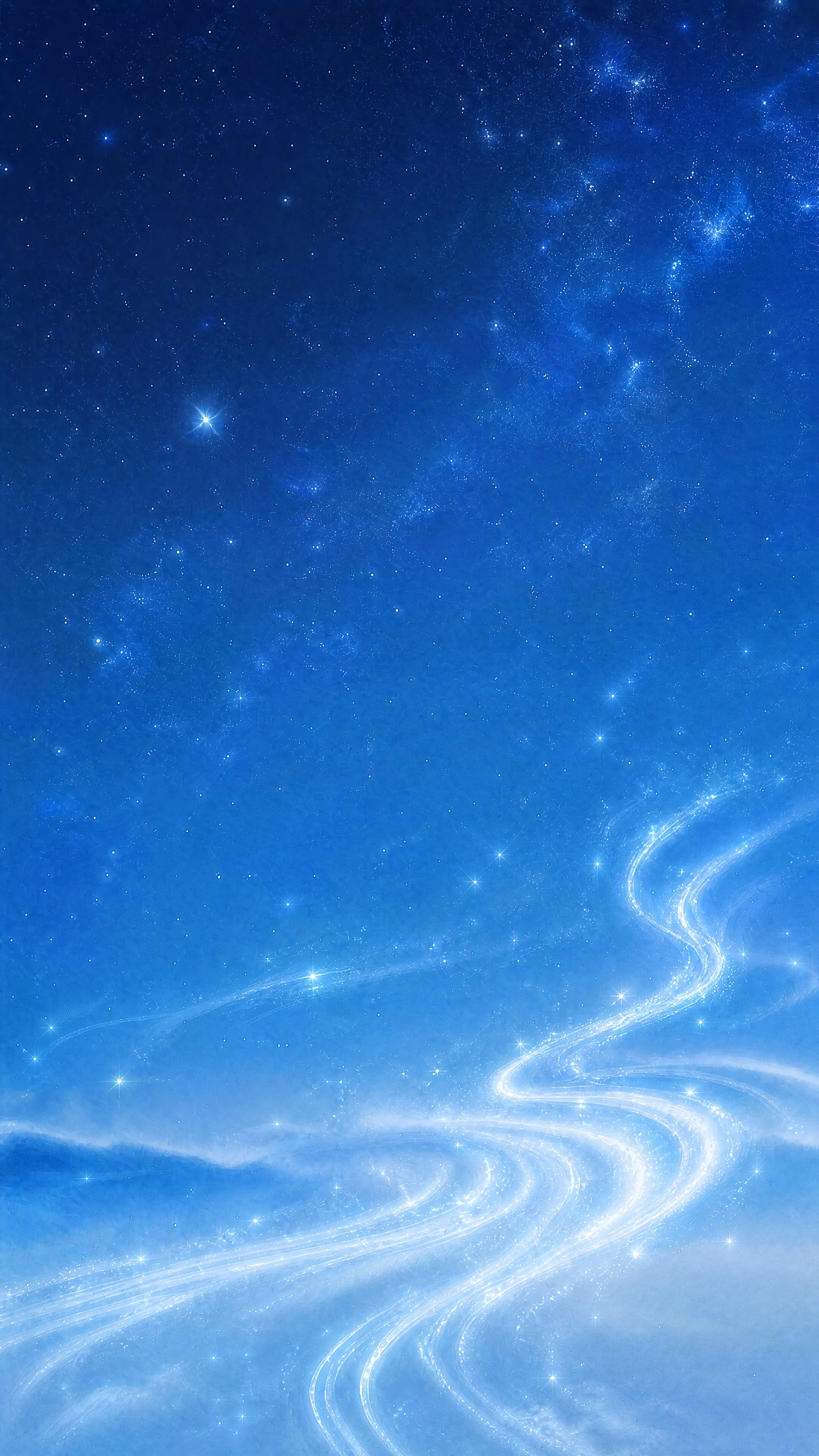 加强画面中的星光路线效果，让星光轨迹更明亮清晰，带有柔和的发光… - 图片创意预览