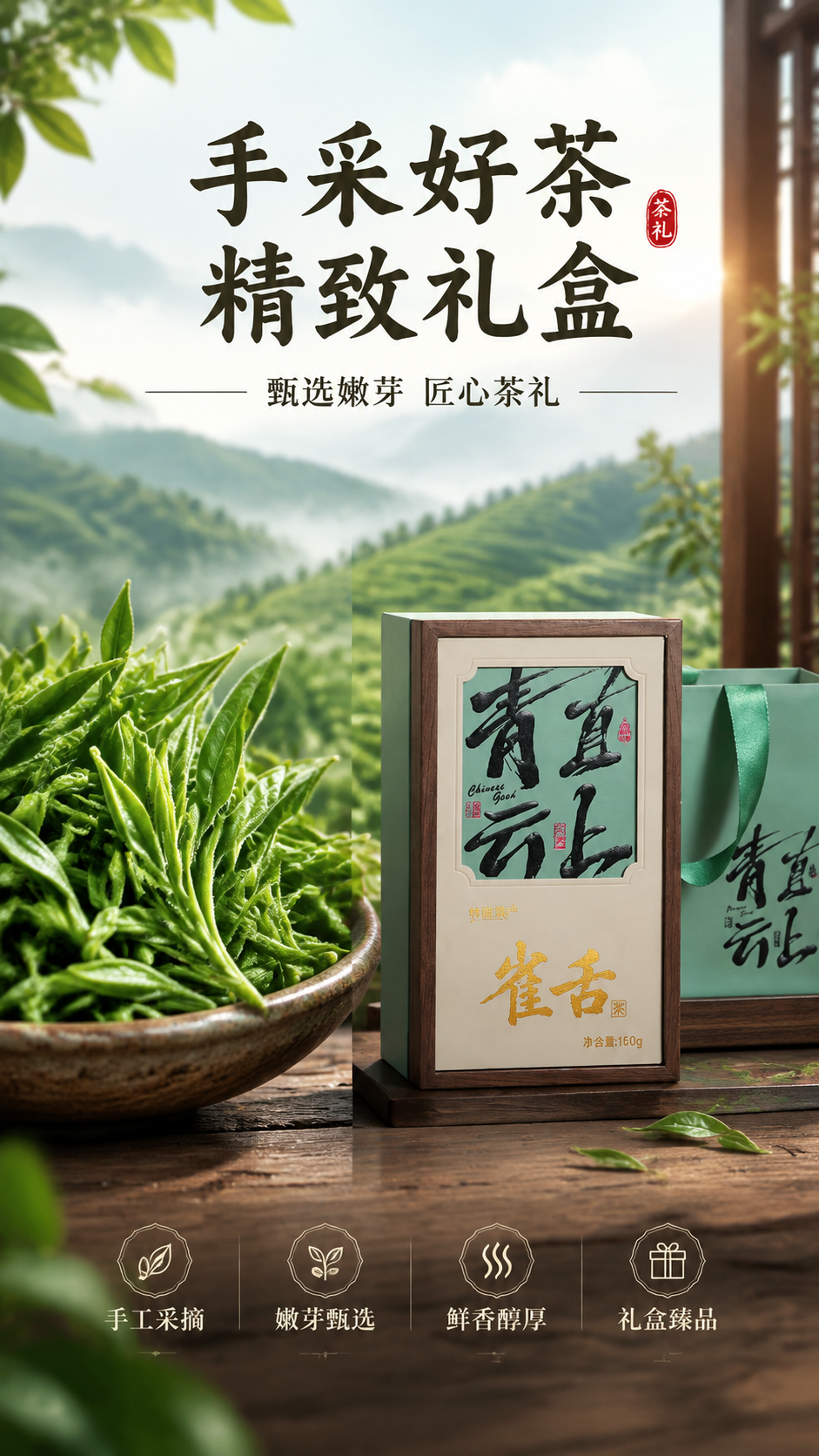 [商品] 本页为原料品质专张，以手采好茶原料为主视觉；【图1】… - 图片创意预览