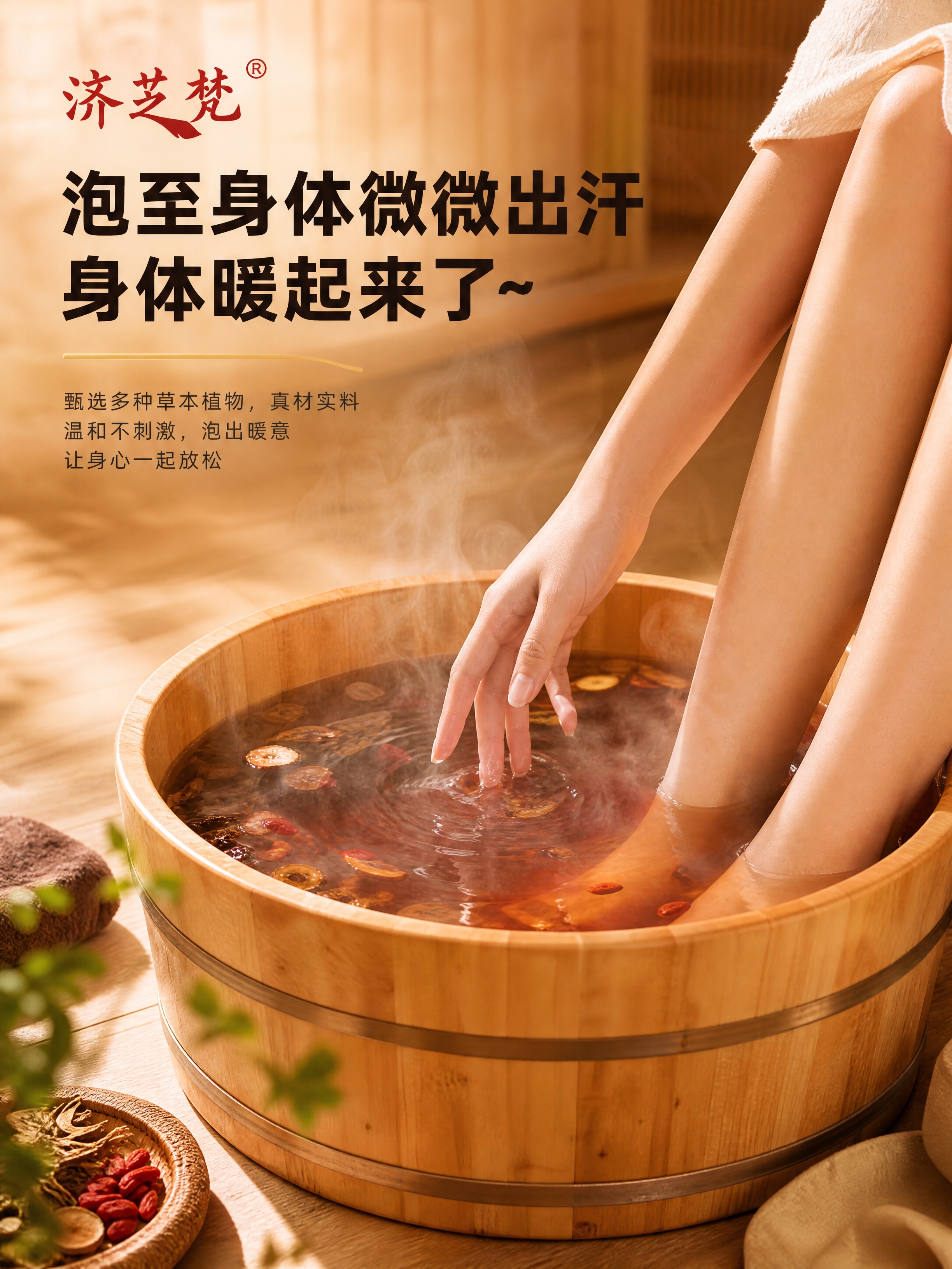 [商品] 使用【图1】济芝梵老北京草本泡脚包产品图作为品牌与产… - 图片创意预览