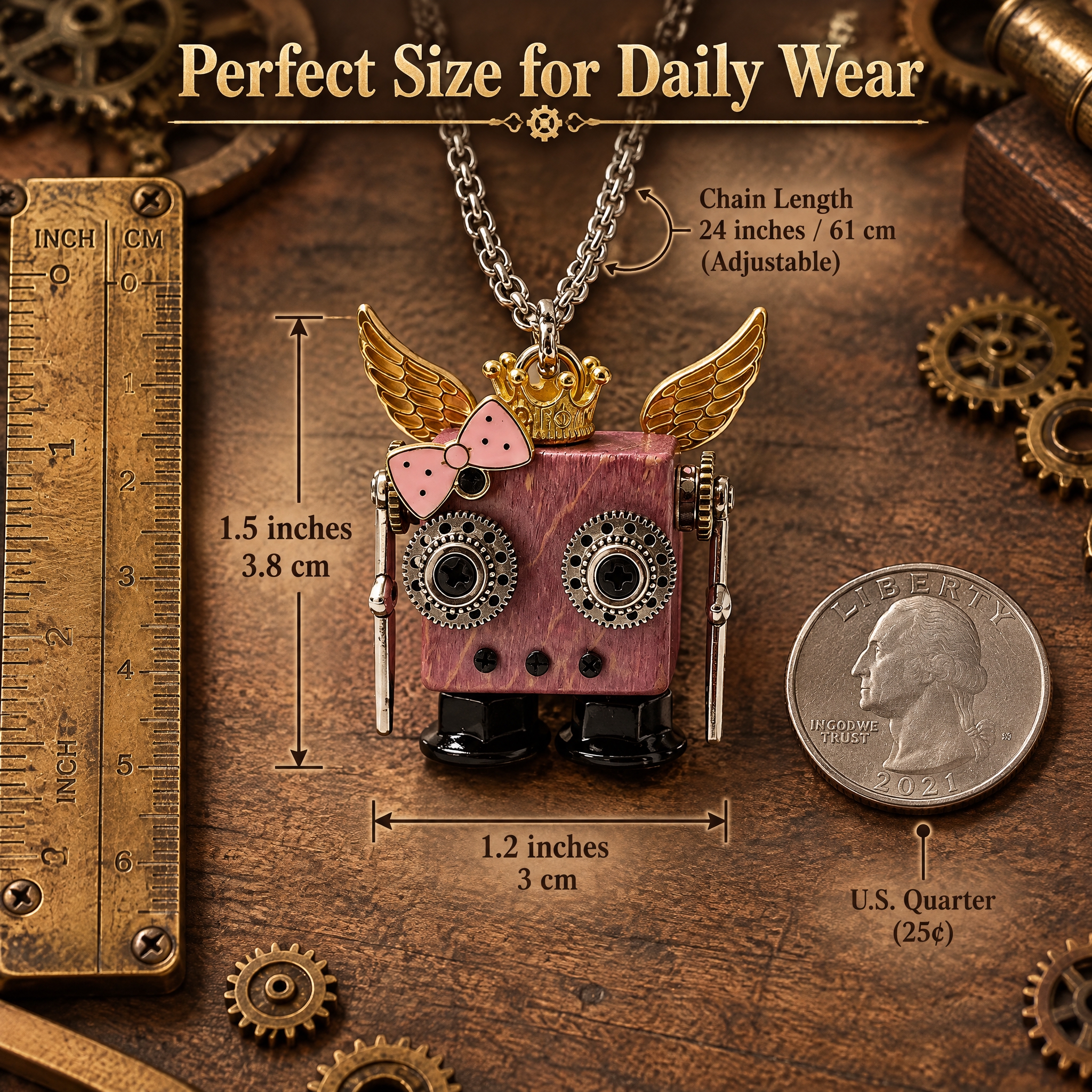 [主图-4] Steampunk Wooden Robot P… - 图片创意预览