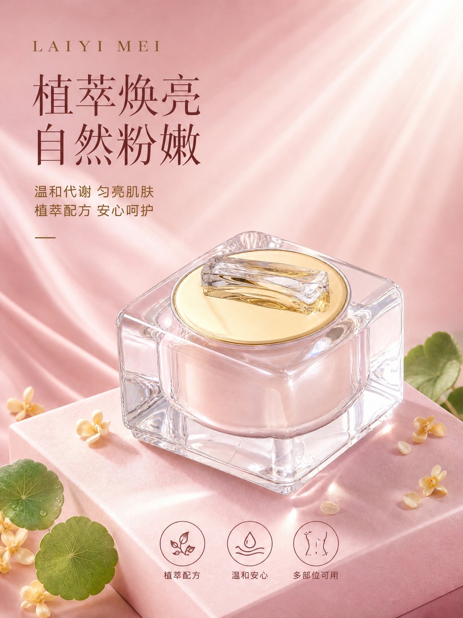 [主图-1] 首图品牌调性 植萃焕亮嫩肤霜套装主视觉展示 [统… - 图片创意预览