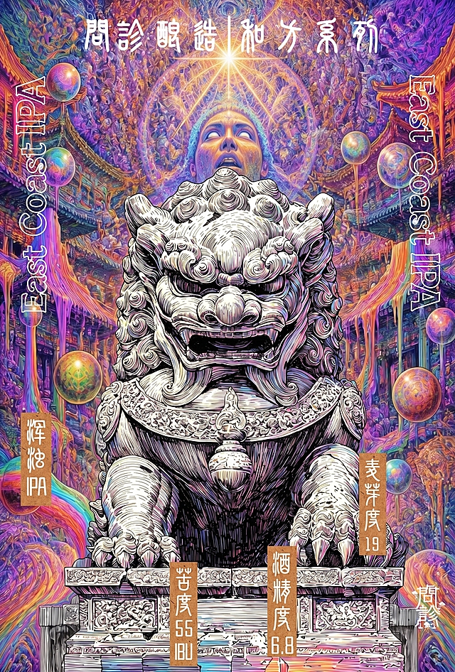 赛博朋克风融合传统石狮，霓虹灯与故障艺术交织，3D立体感十足，虚拟现实质感，现代科技与中国元素碰撞，充满未来感与金属风。
