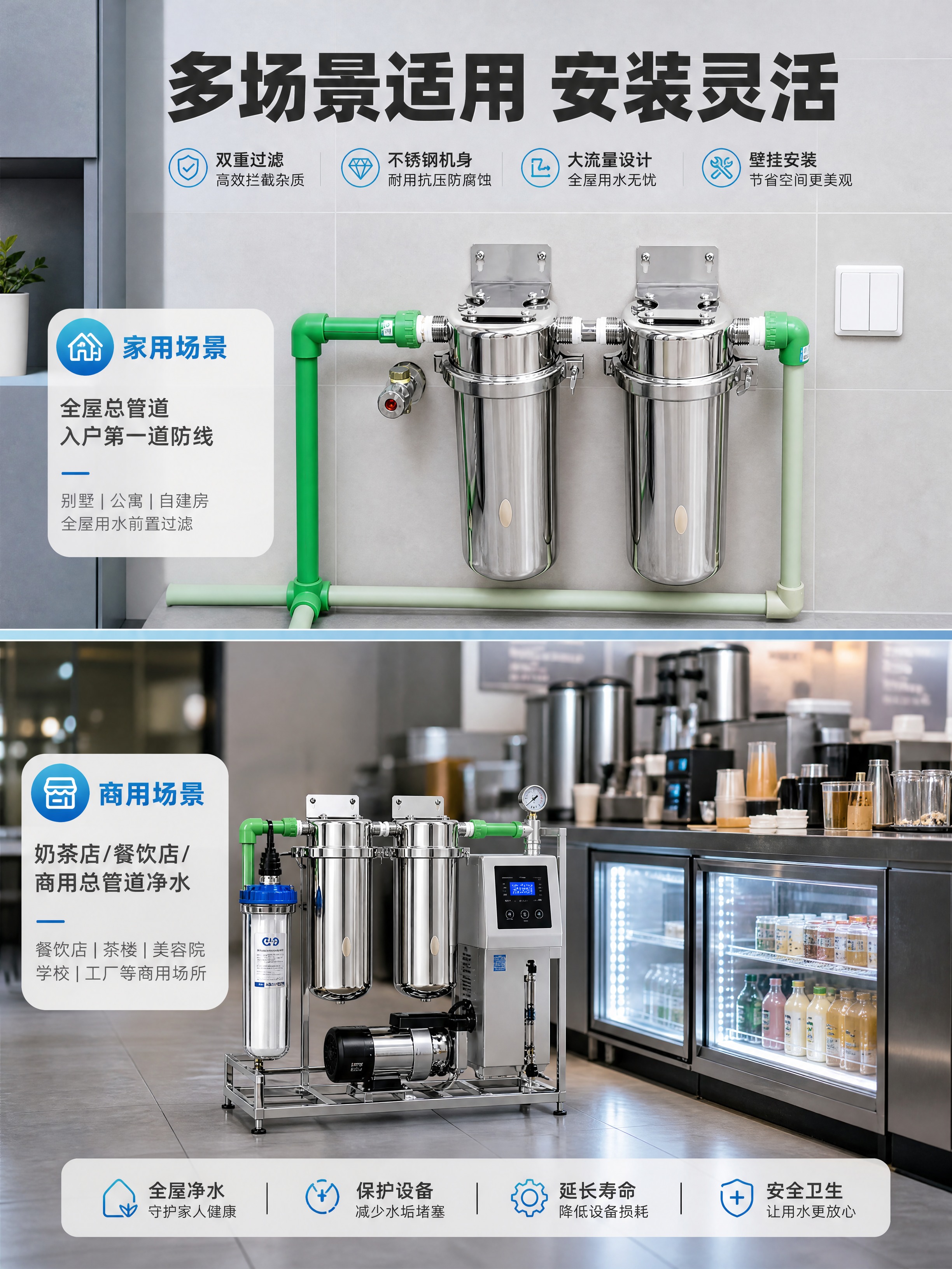 [商品] 使用【图6】双联壁挂安装实景图作为家庭场景主体；保留… - 图片创意预览