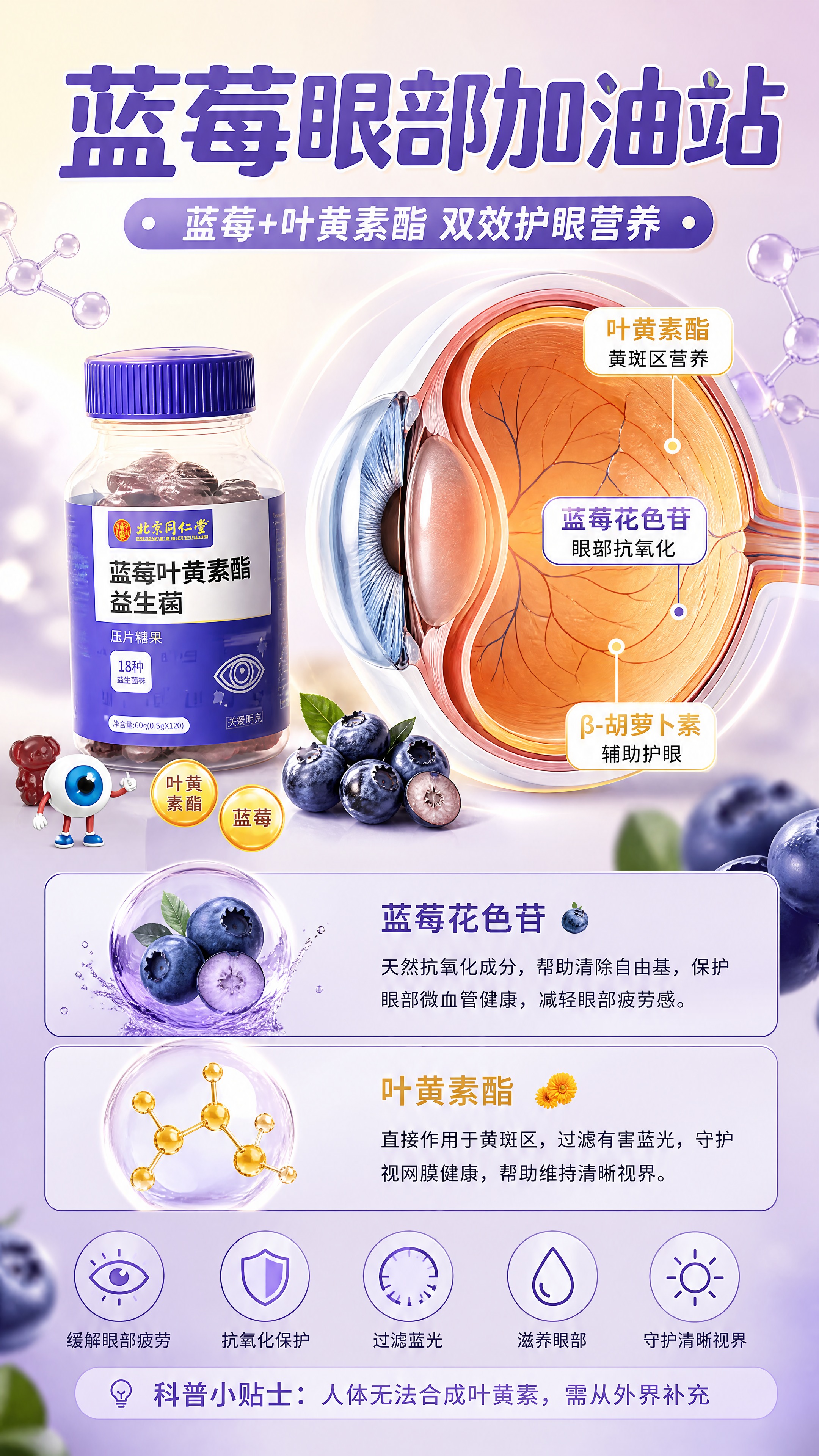 [商品] 使用【图1】OceanVita蓝莓叶黄素酯益生菌（金… - 图片创意预览