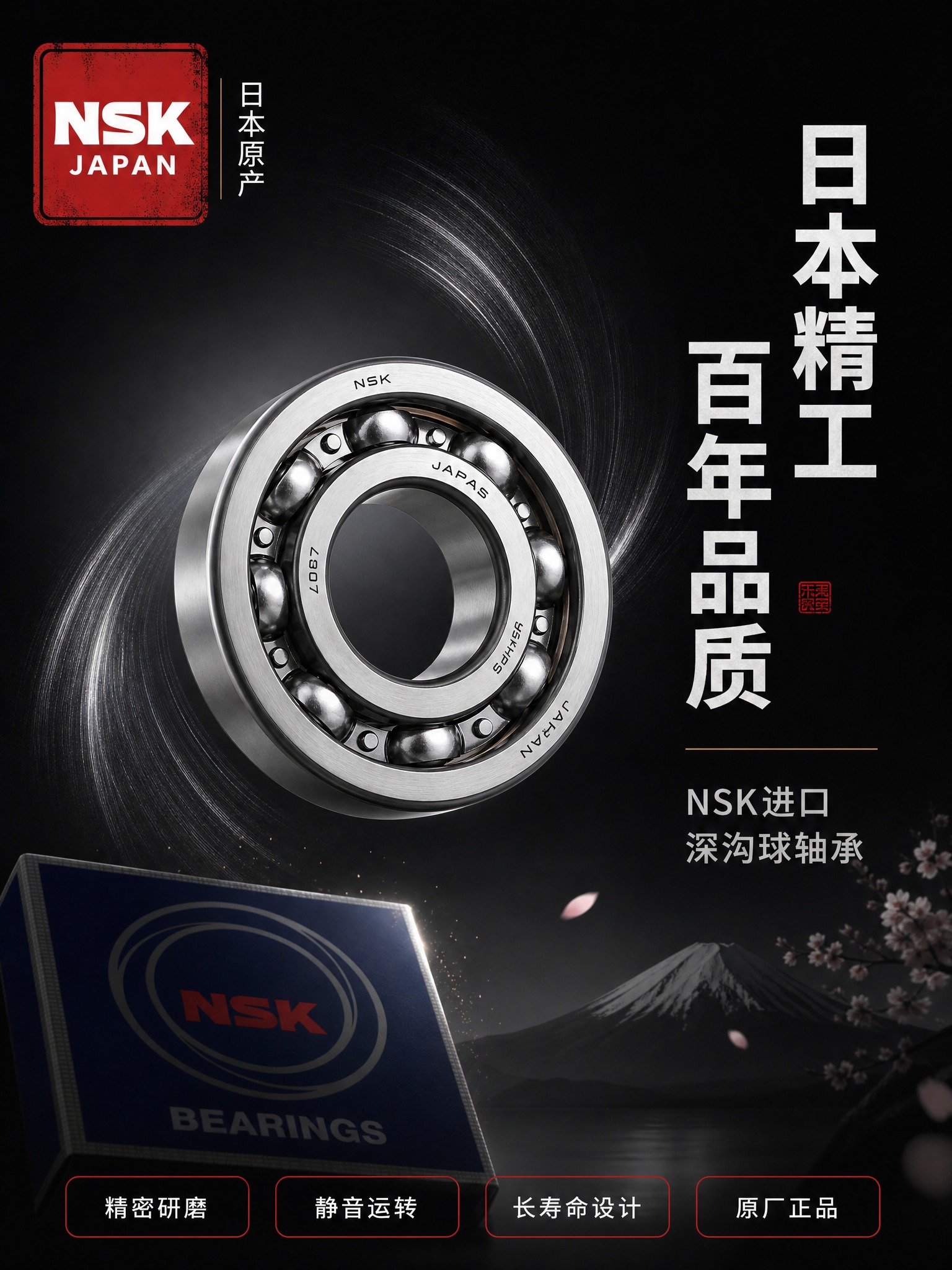 [商品] 使用【图1】开式NSK深沟球轴承、【图2】胶封款、【… - 图片创意预览