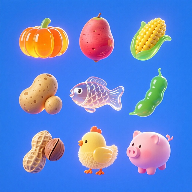 五彩斑斓的农家产品