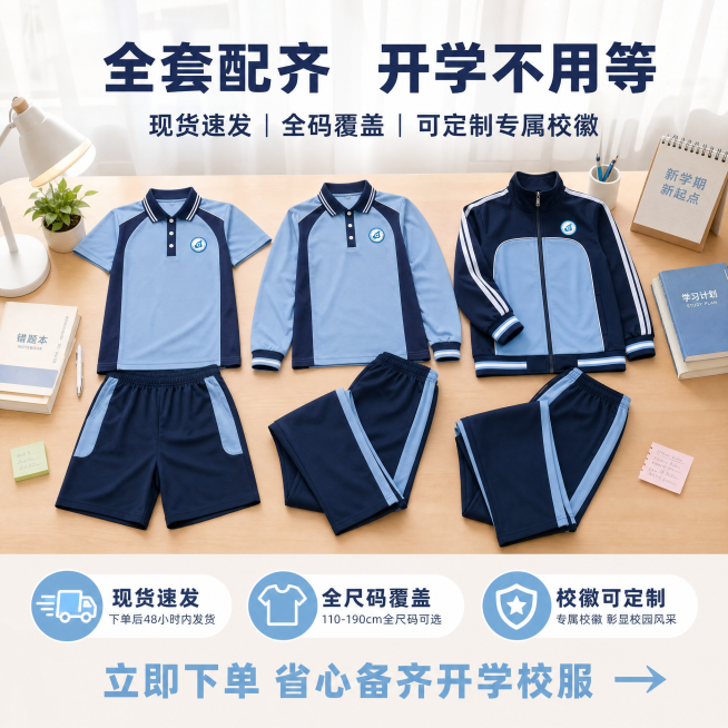 [主图-5] 全套配齐促单转化主图
[氛围风格] 温馨治愈开学场景，清爽高级营销氛围
[画质] 商业摄影质感，光线柔和通透，产品清晰真实，画面干净高级
[元素] 简约整洁的校园书桌浅场景，春夏秋冬四季预览效果