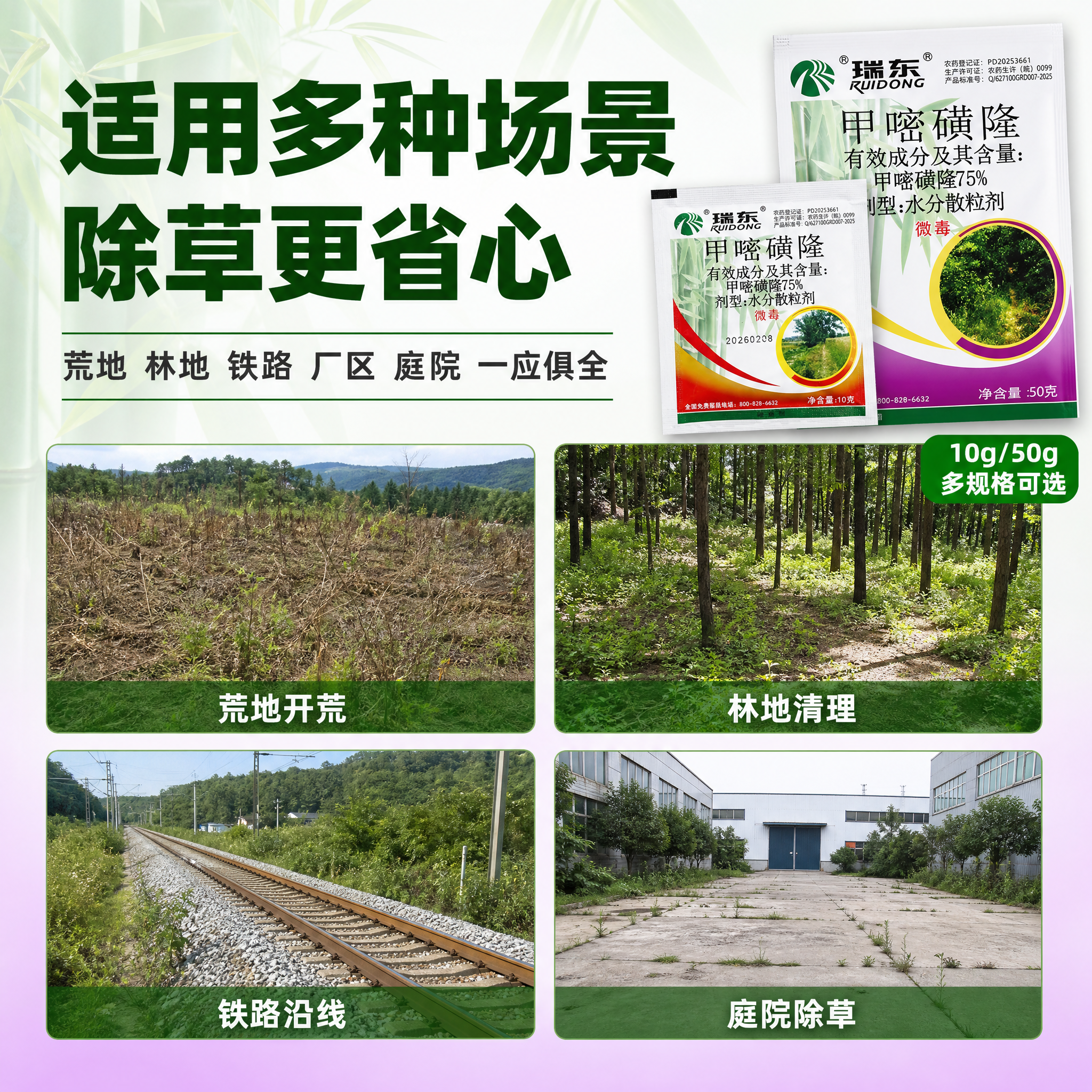 [主图-3] 适用场景展示，主题：多种场景通用 开荒除草好帮手… - 图片创意预览