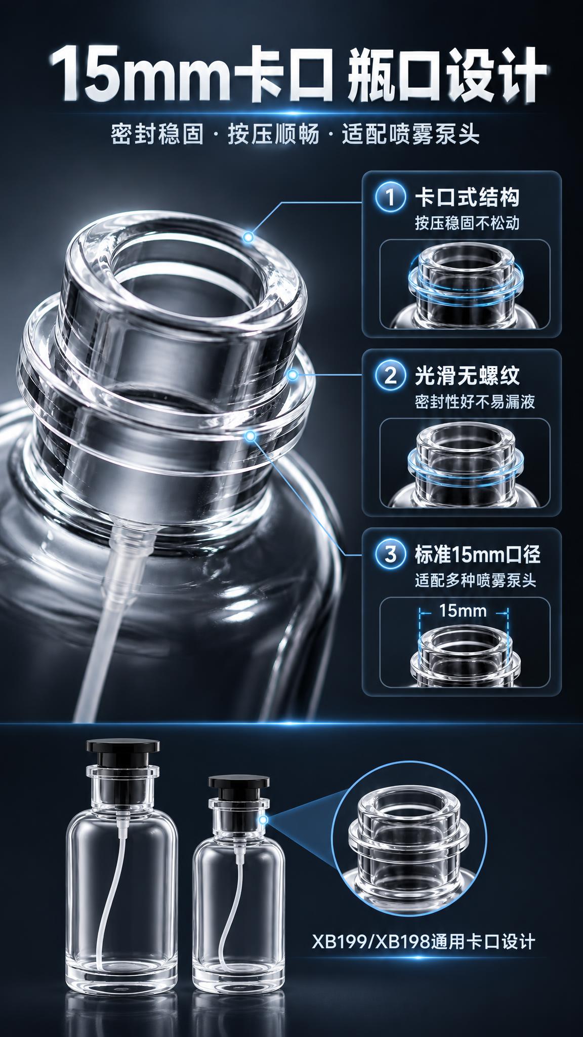 [商品] 使用【图1】15mm卡口玻璃香水瓶瓶口细节图作为核心… - 图片创意预览