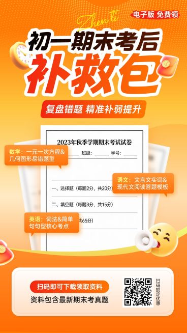 简约通用教育培训手机海报模板预览效果