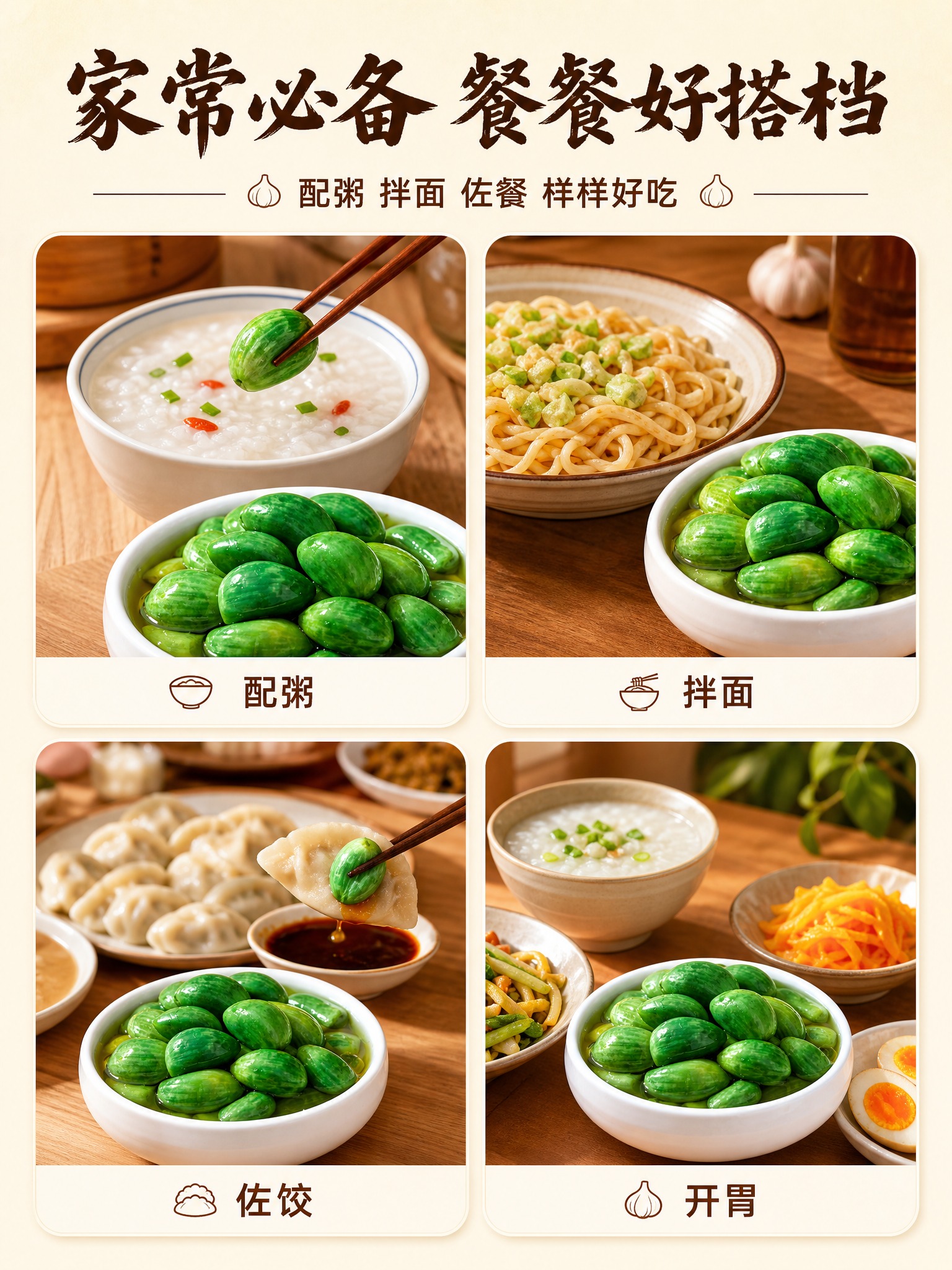 [商品] 使用【图1】翡翠腊八蒜；保留白瓷碗盛装和翠绿蒜瓣的外… - 图片创意预览