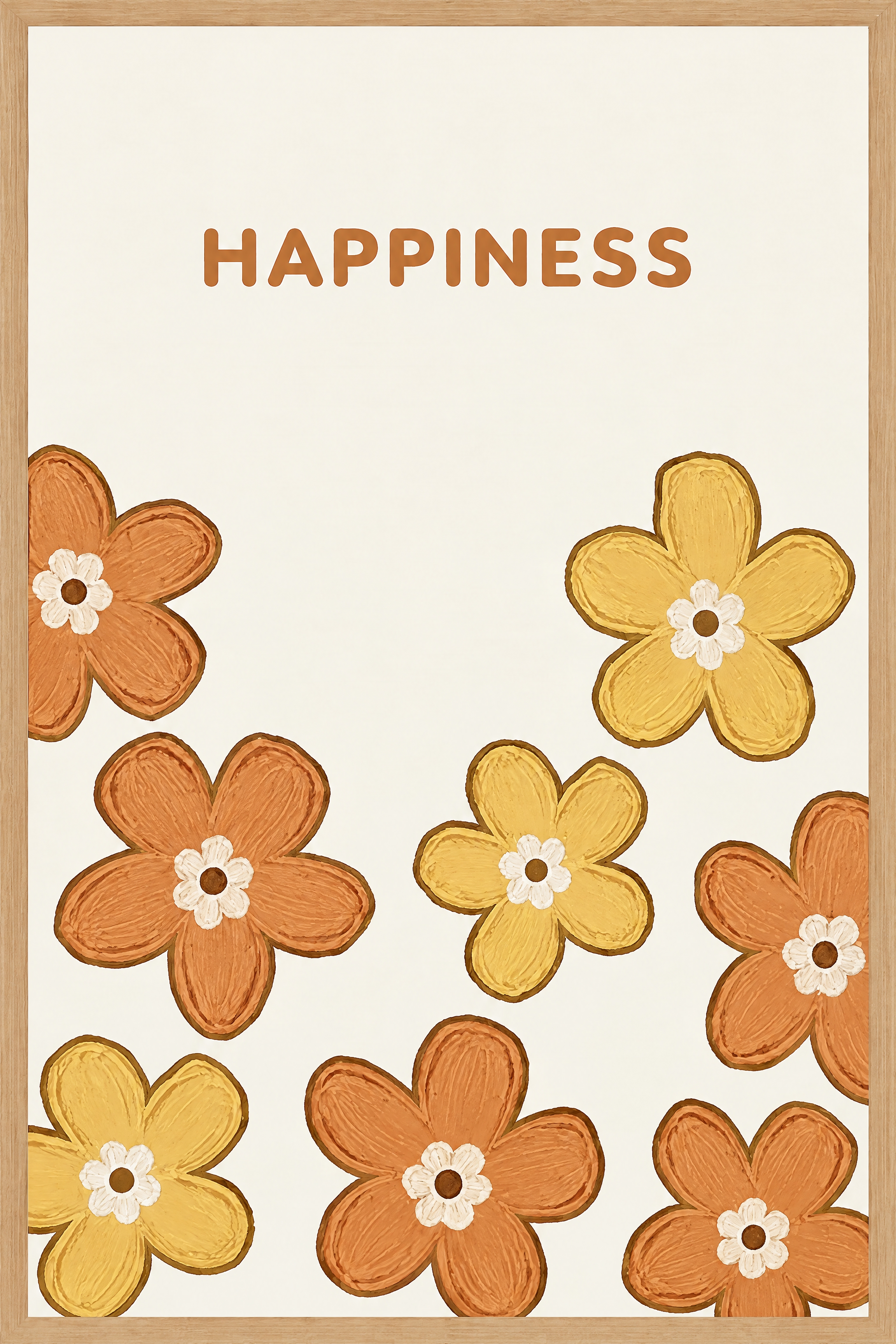 提取图中的门帘图案，保持原图花朵和HAPPINESS文字图案完… - 图片创意预览