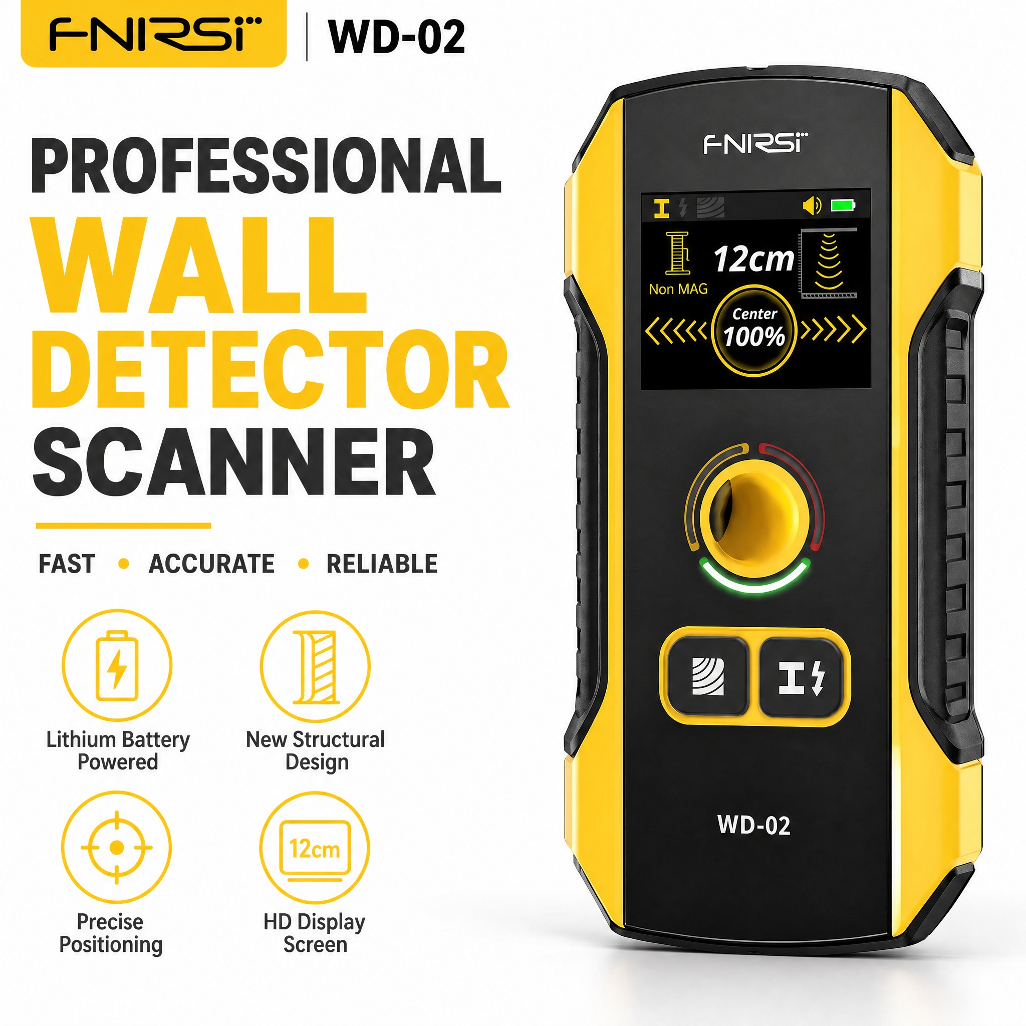 [单张主图] FNIRSI WD-02 墙体探测扫描仪，爆款促… - 图片创意预览