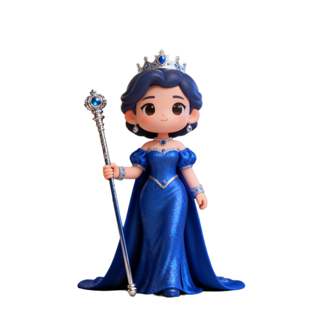 3D卡通执政官形象图蓝色预览效果