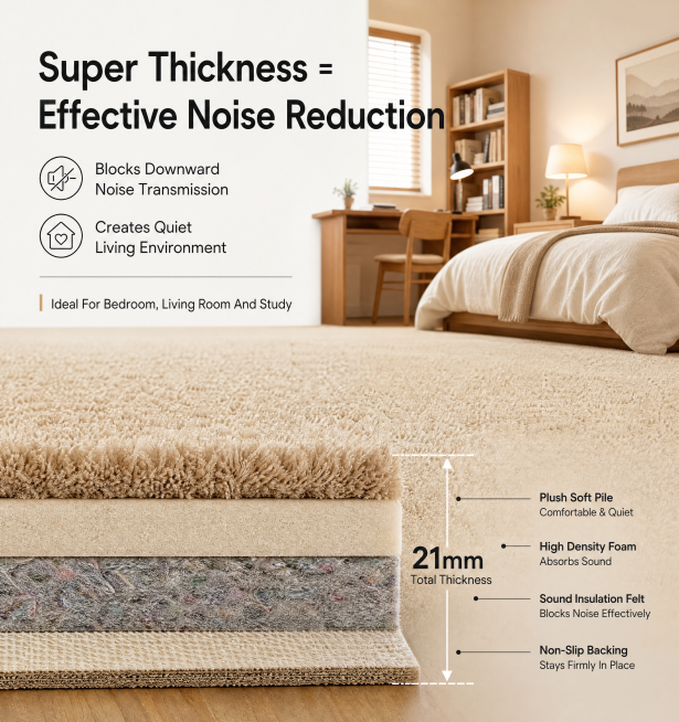 [第5屏] Functional Benefit - Thick layer for effective sound insulation. This screen showcases the noi预览效果