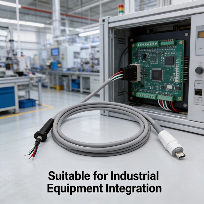 [Re-generated Scenario 2] Industrial equipment wiring scenario. Keep original product appearance. Sh预览效果