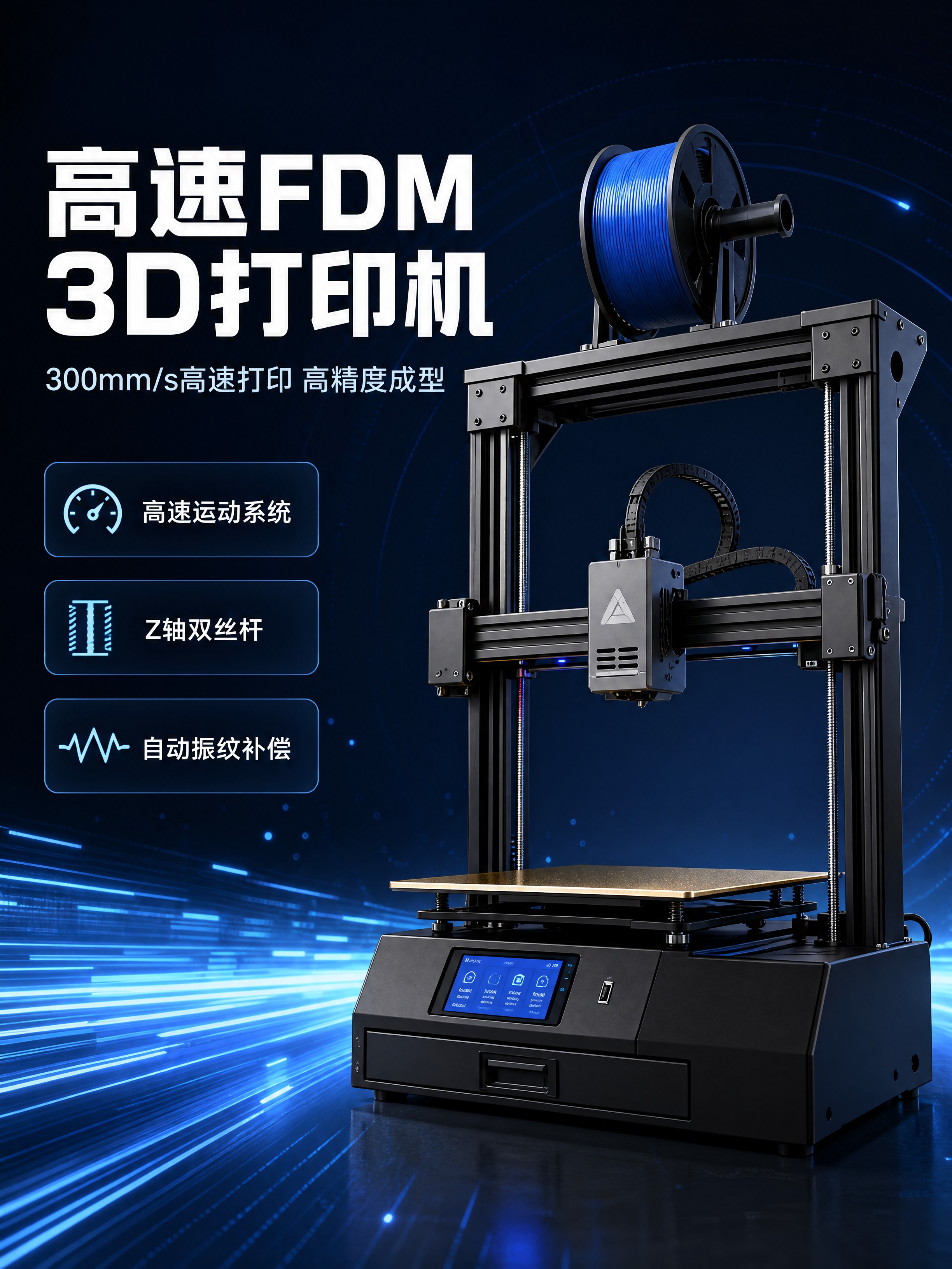 [商品] 使用【图1】龙门式FDM 3D打印机；保留黑色龙门框… - 图片创意预览
