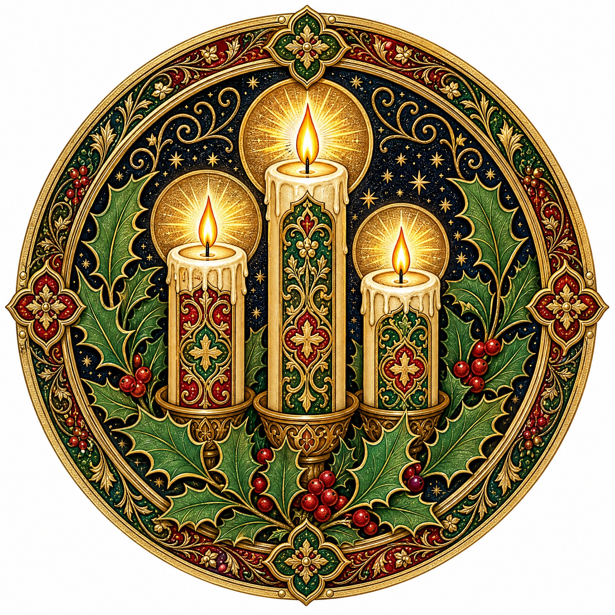 Christmas sticker, medieval ill… - 图片创意预览