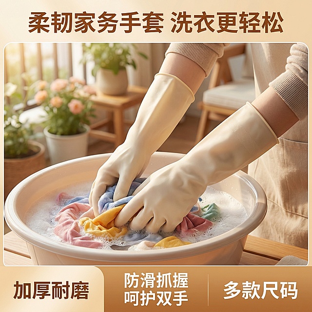 我的产品是家务手套，帮我做10张拼多多主图家务多场景