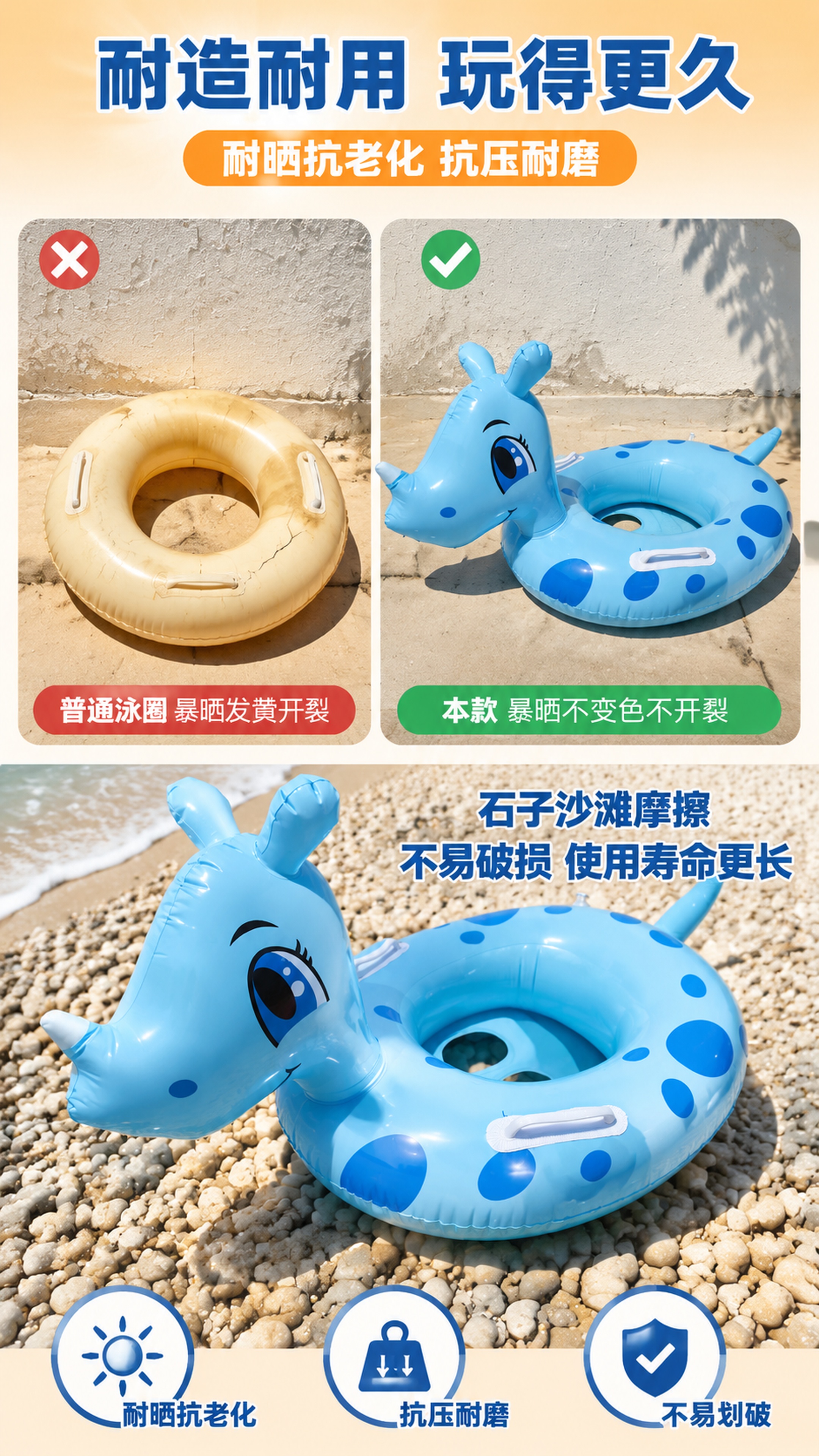 [第10屏] 耐造耐用对比-耐晒抗老化抗压耐磨。本屏使用【图2… - 图片创意预览