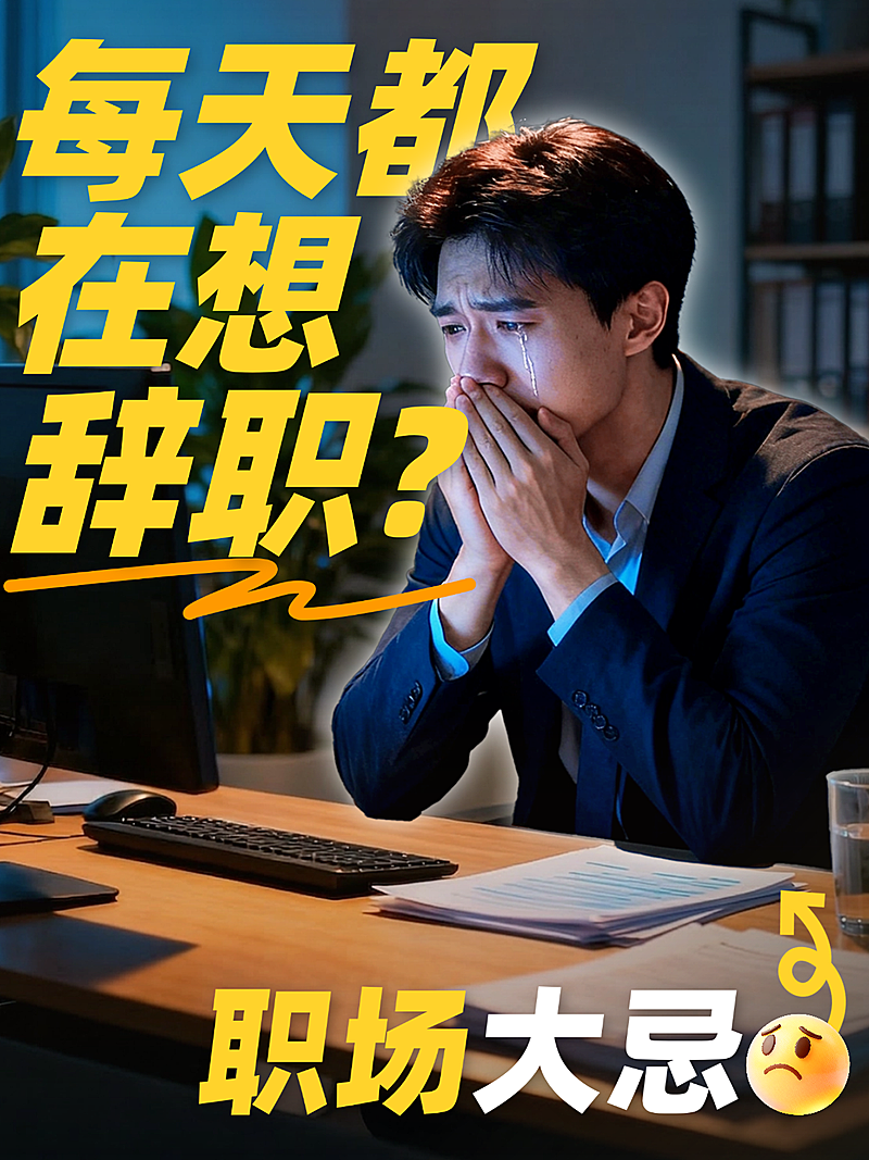 职场话题吸睛大字小红书封面