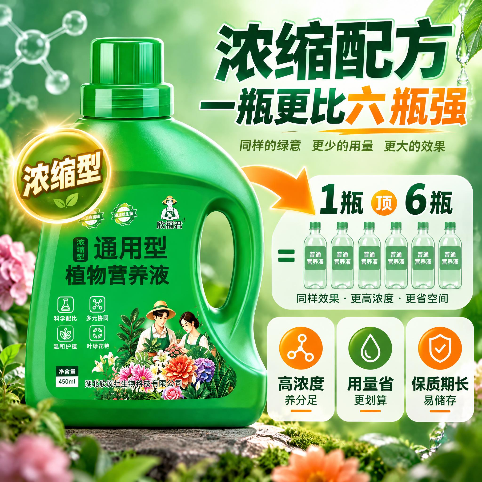 [主图-8] 欣福君通用型植物营养液 浓缩配方卖点图。 [统一… - 图片创意预览