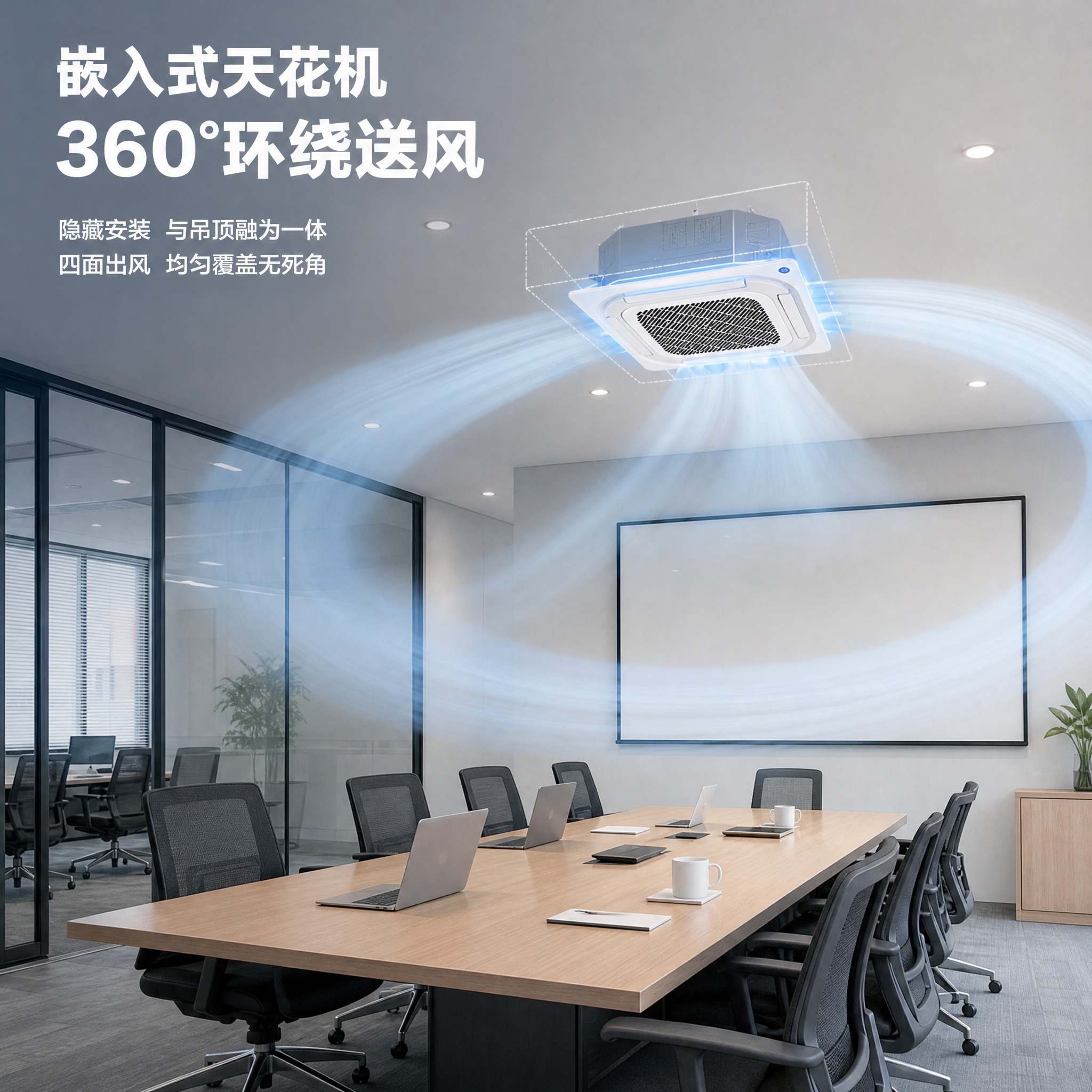 [主图-2] 主题：核心价值——嵌入式安装 四面出风，嵌入现代… - 图片创意预览