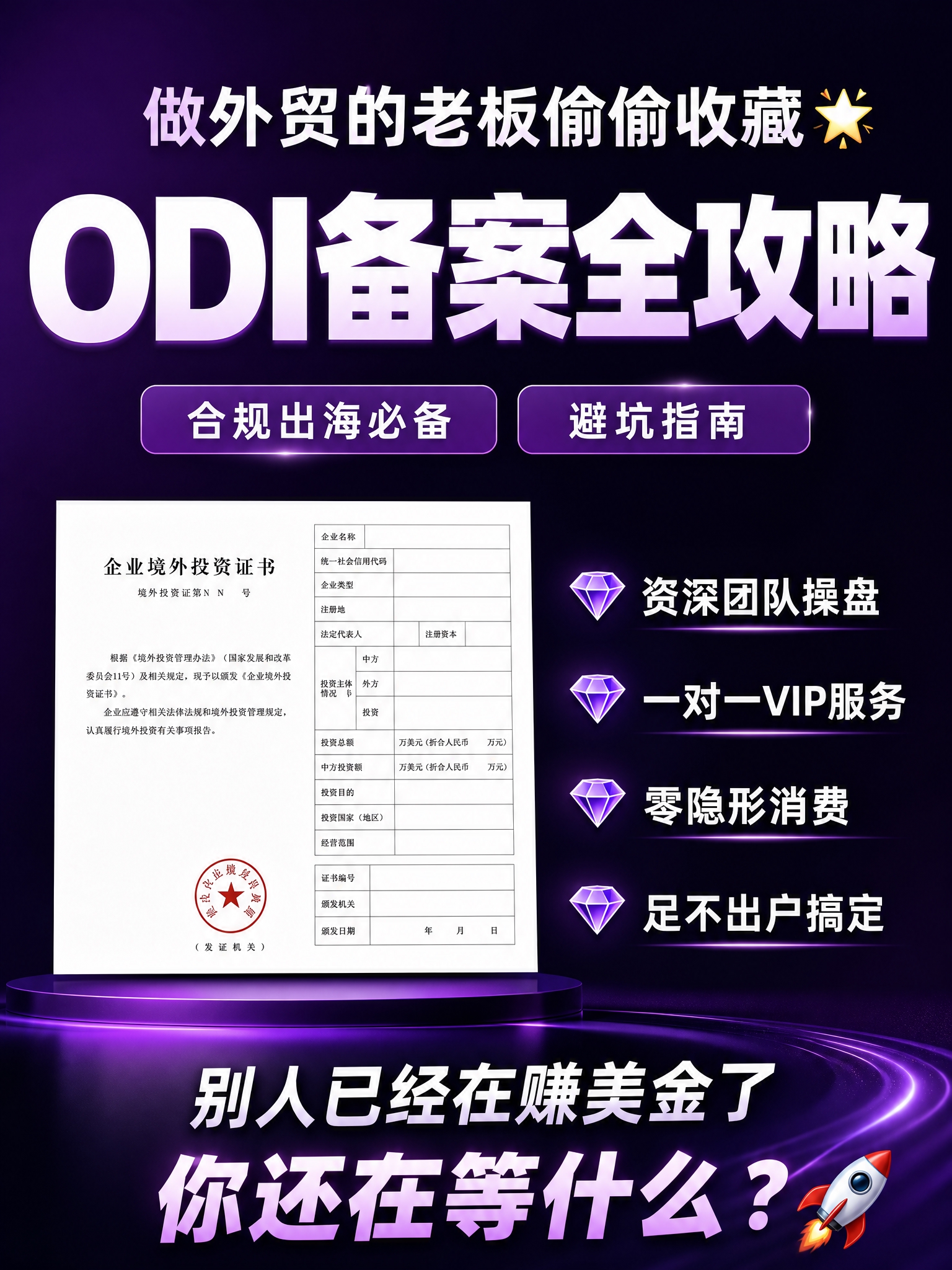 基于参考图版式，生成小红书风格ODI备案封面图，竖版3:4。背… - 图片创意预览