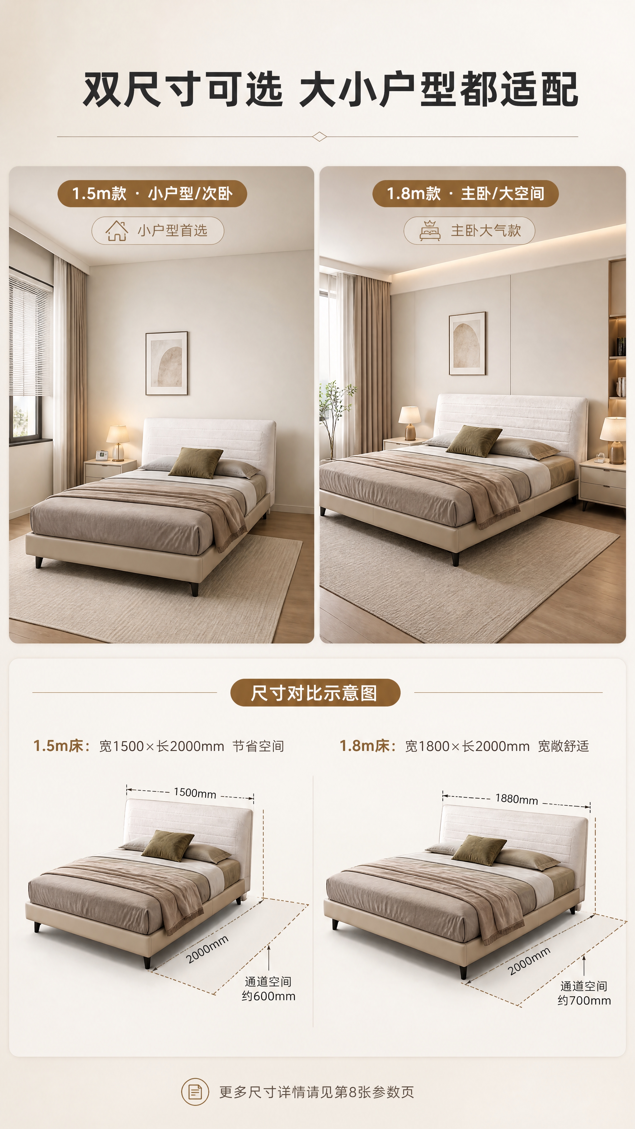 [商品] 使用【图1】现代简约软包双人床；商品处理：保留床头高… - 图片创意预览