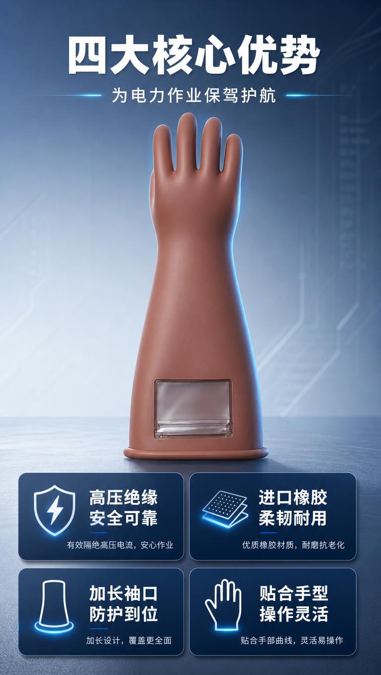 [商品] 使用【图1】日本YS棕色绝缘手套；保留五指结构、加长… - 图片创意预览
