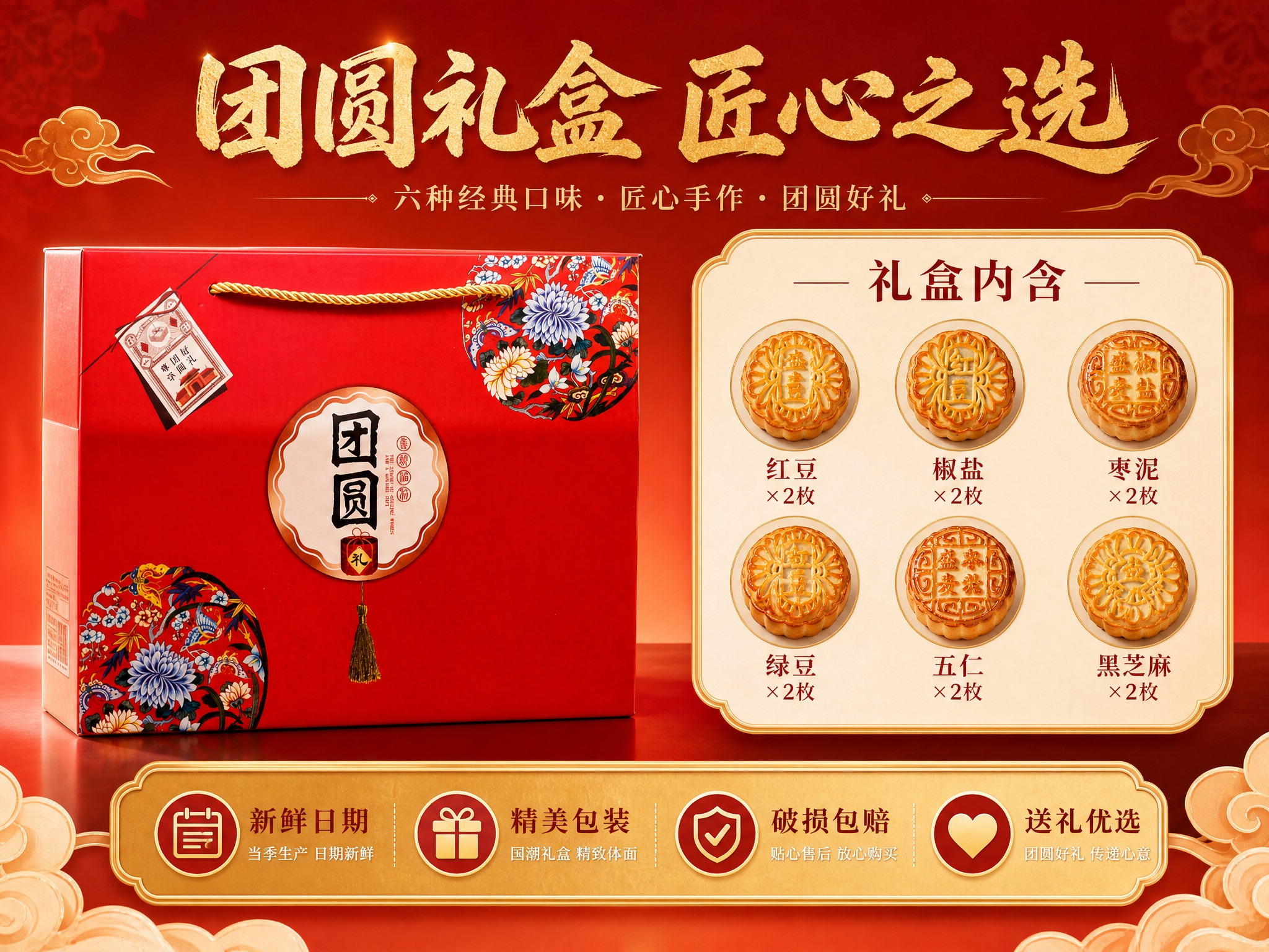 [主图-5] 礼盒规格与服务承诺图，所见即所得，增强购买信任。… - 图片创意预览
