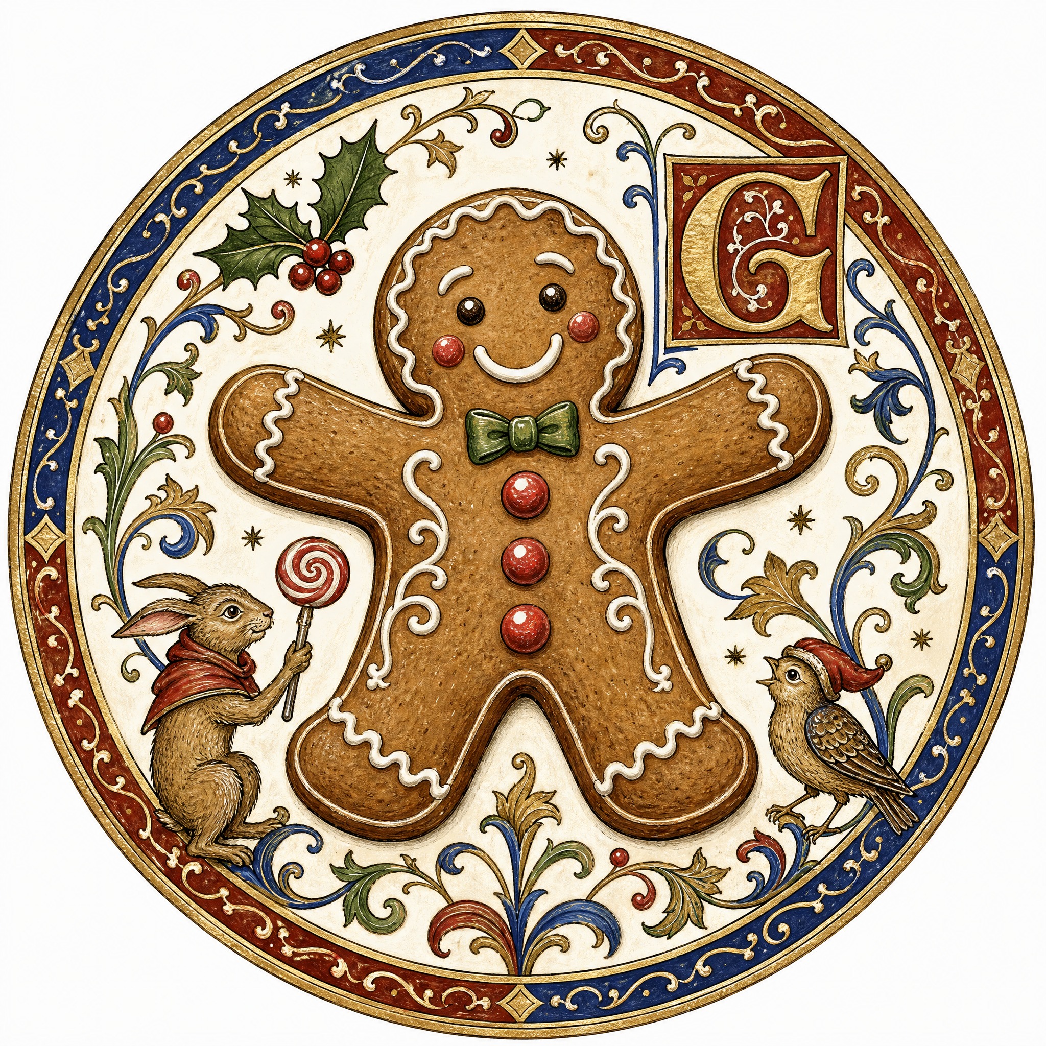Christmas sticker, medieval ill… - 图片创意预览