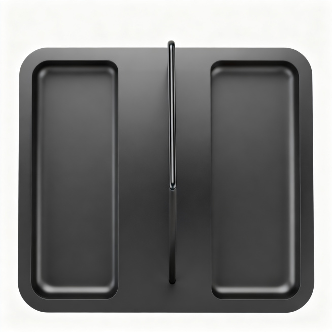[Main Image 1] Black metal condiment tray paper towel holder storage rack on pure white background #预览效果