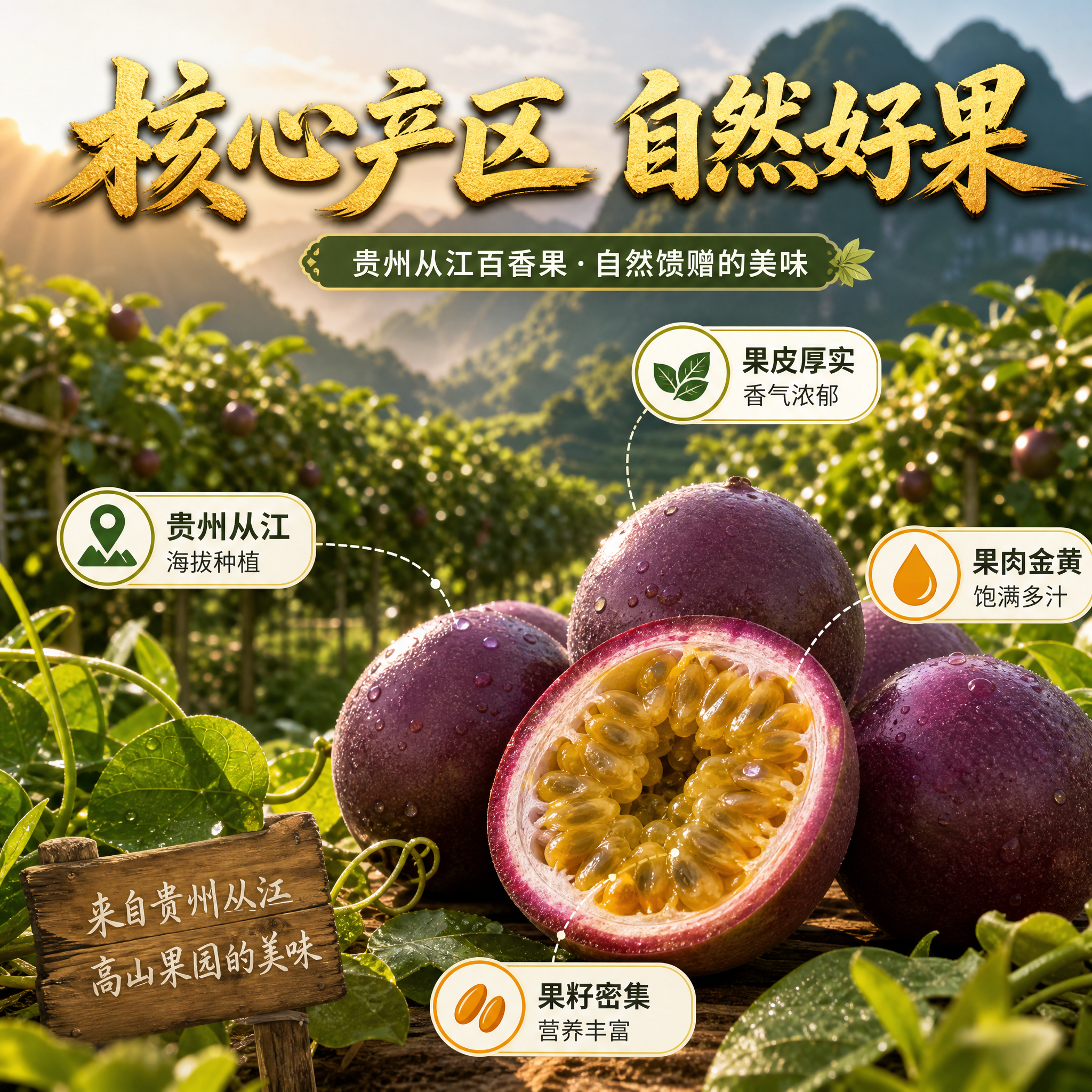 [主图-2] 核心亮点与产地溯源 从江百香果品质信任图。 [统… - 图片创意预览