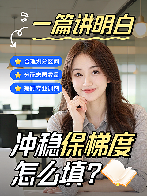 高考志愿填报经验分享科普人像大字风小红书封面