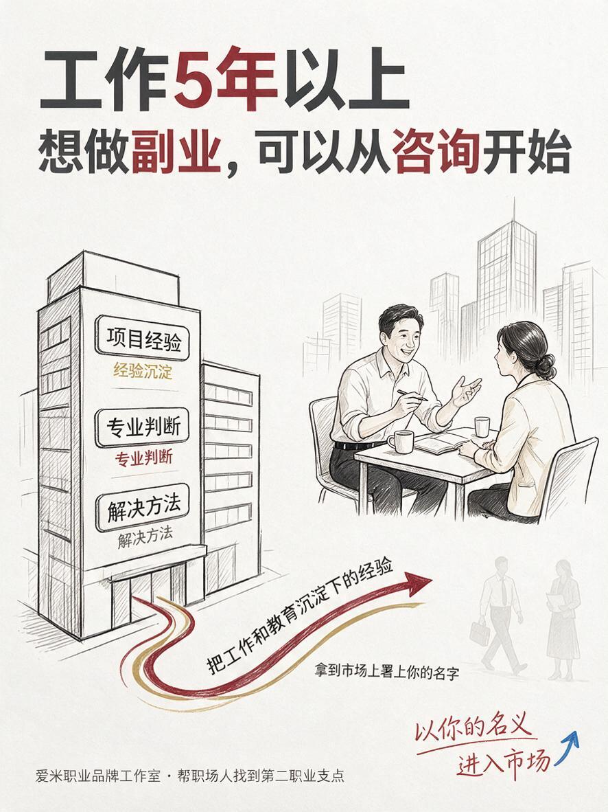 现代职业咨询+都市手绘信息图风格，专业清醒有温度，面向互联网大… - 图片创意预览
