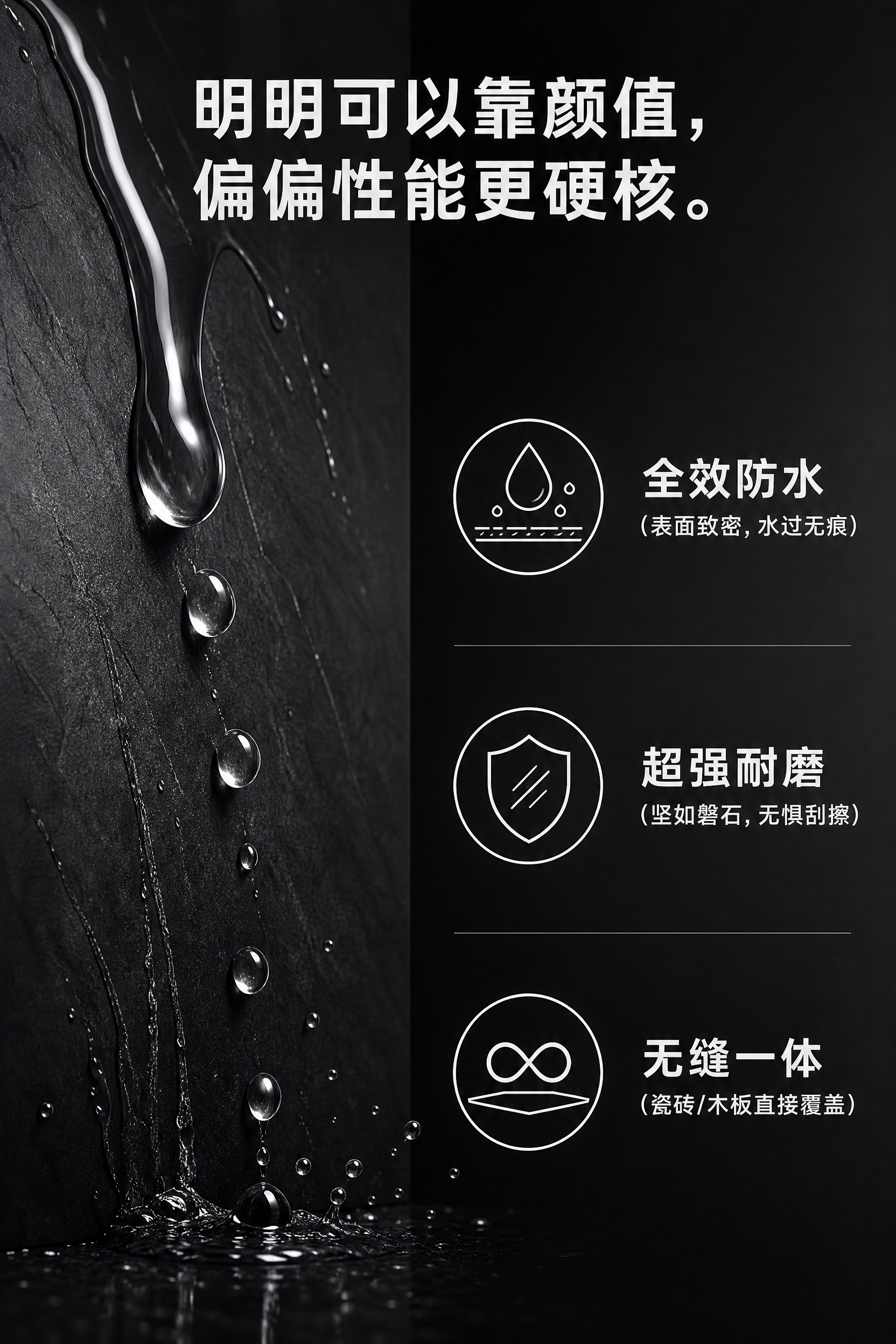 模块四：硬核性能（深色反差，凸显实力） 视觉画面： 深灰/炭黑… - 图片创意预览