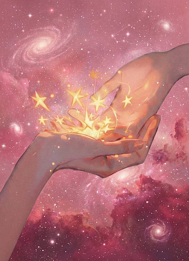 背景調整粉紅星空