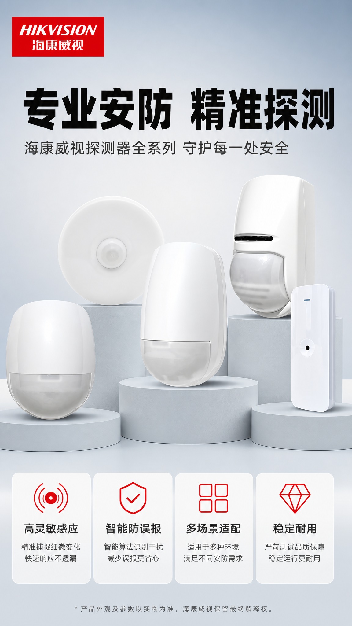 [商品] 使用【图1】海康威视全系列5款探测器全家福；保留每款… - 图片创意预览