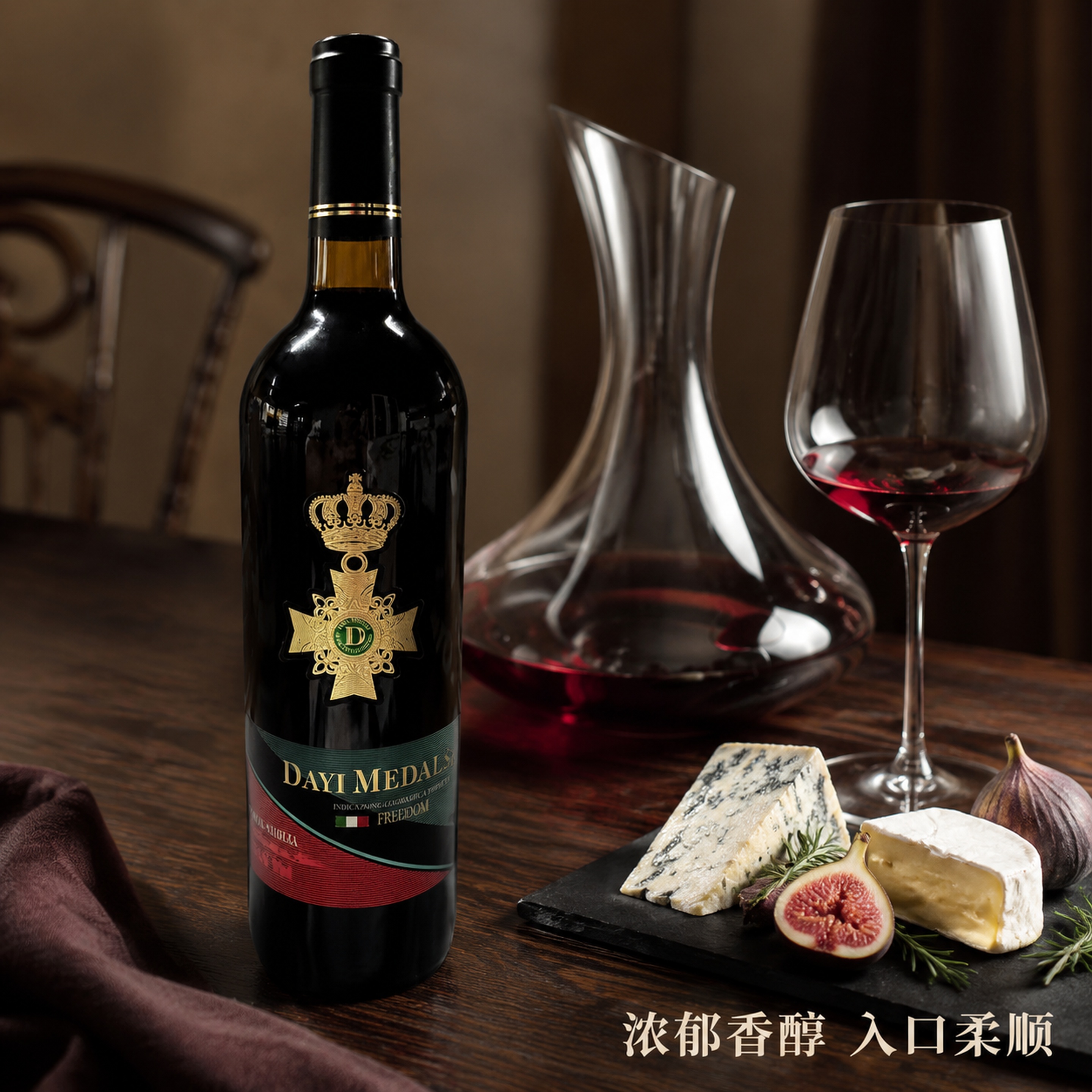 [主图-4] 干红葡萄酒侍酒场景展示；[氛围风格] 生活方式场… - 图片创意预览