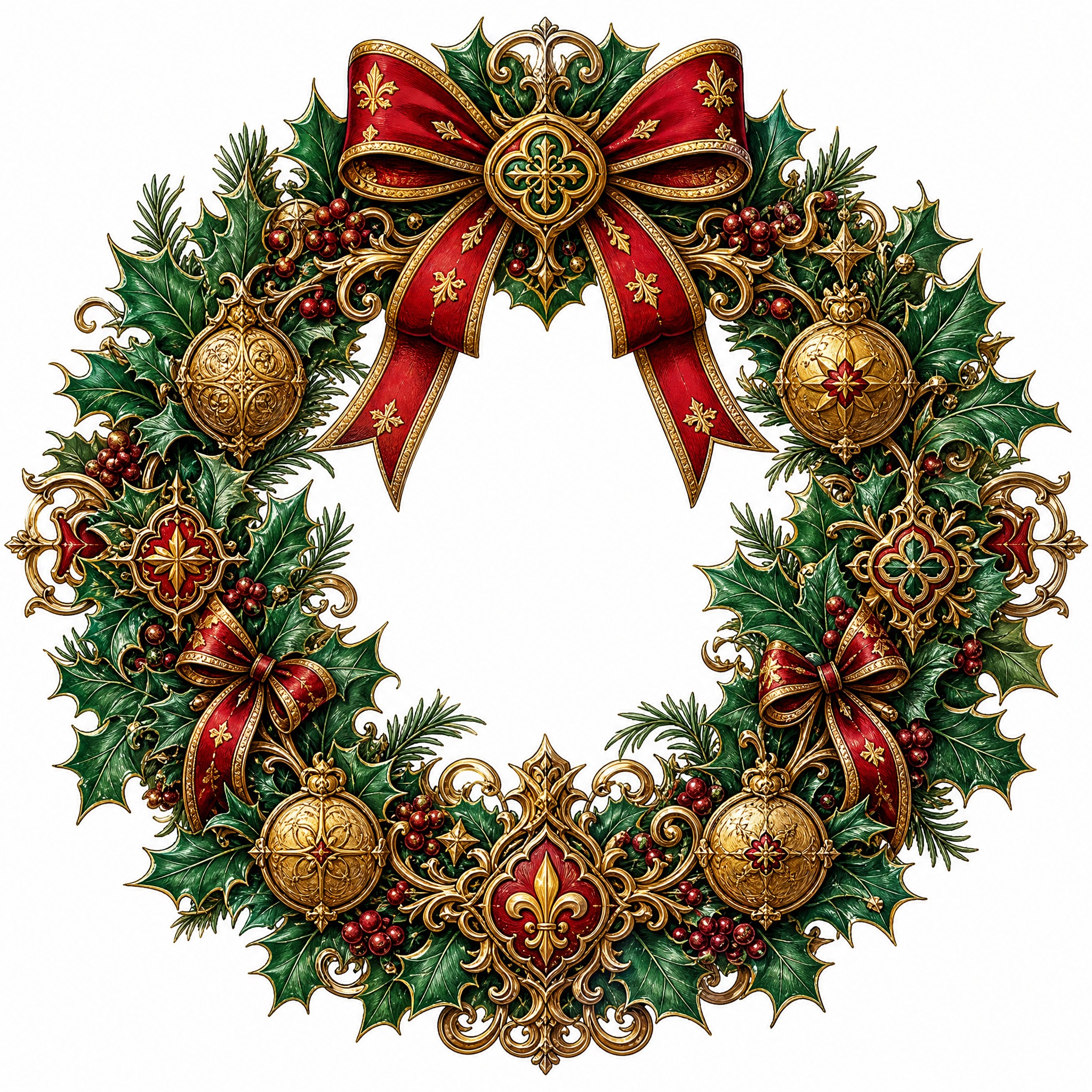 Christmas sticker, medieval ill… - 图片创意预览