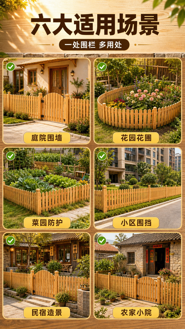 [商品] 使用【图1】碳化实木围栏；保留产品主体结构、材质、颜… - 图片创意预览