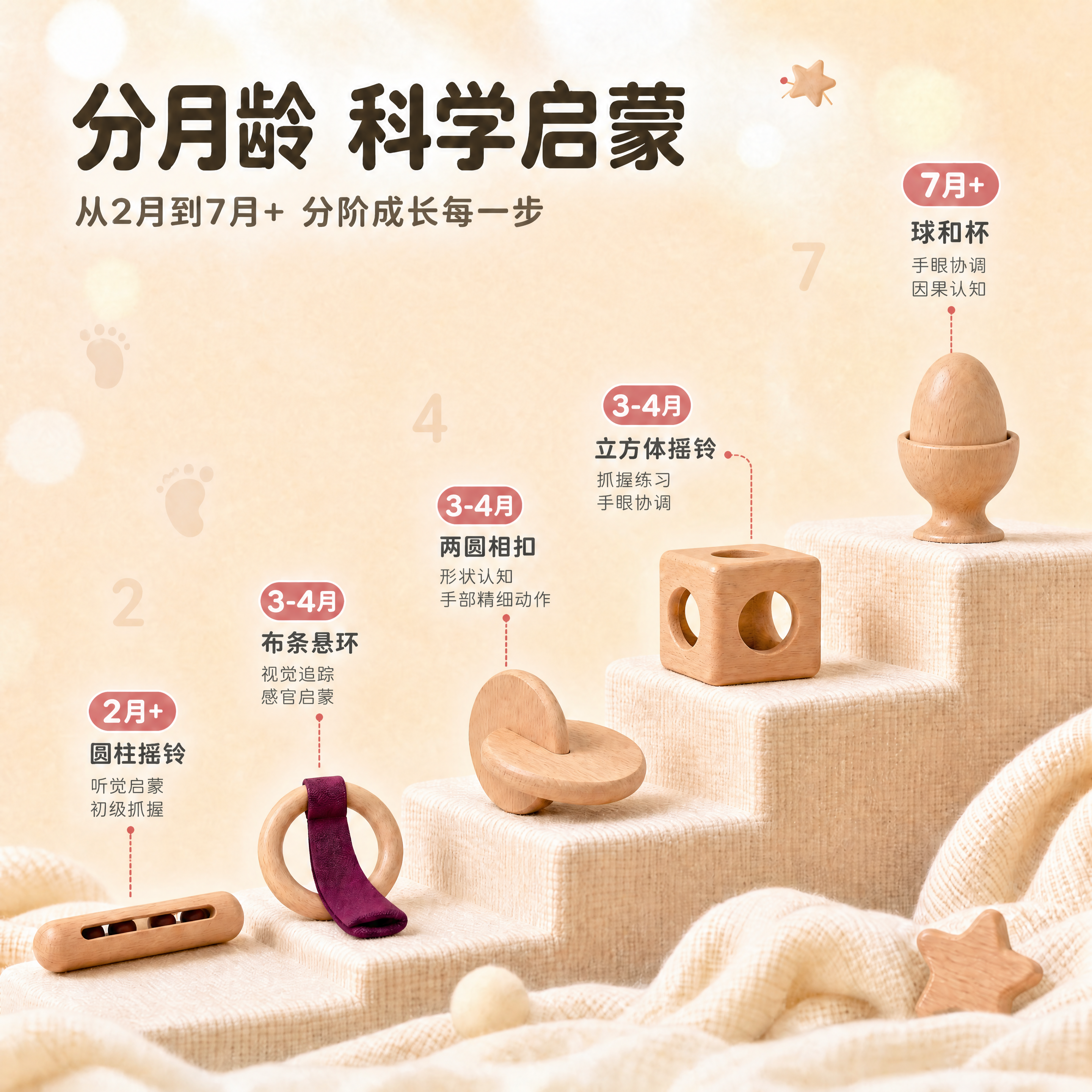 修改这张分月龄科学启蒙详情页的月龄标注，严格按照用户指定的年龄… - 图片创意预览