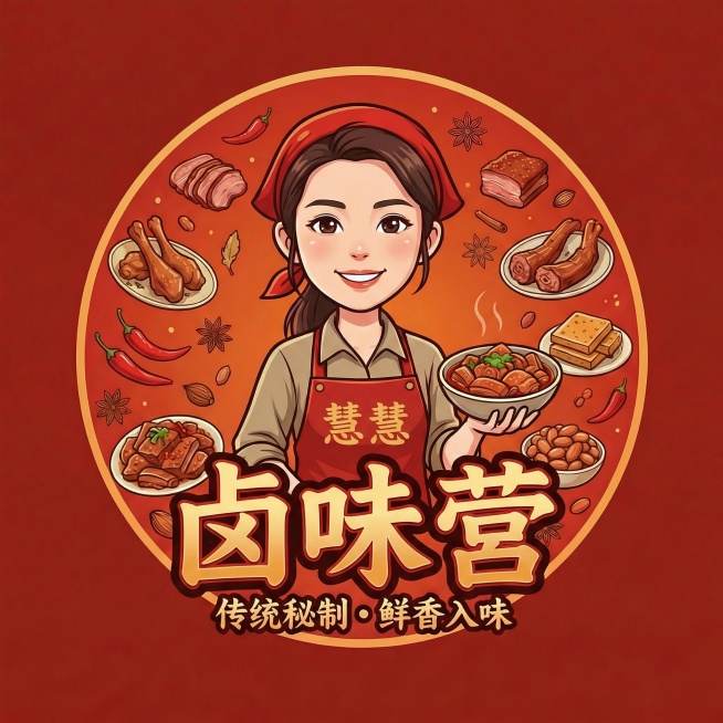 把围裙上面的“卤味营”换成慧慧预览效果