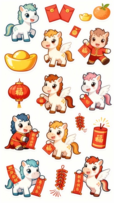 4个对联的文字都改成“新年快乐”预览效果