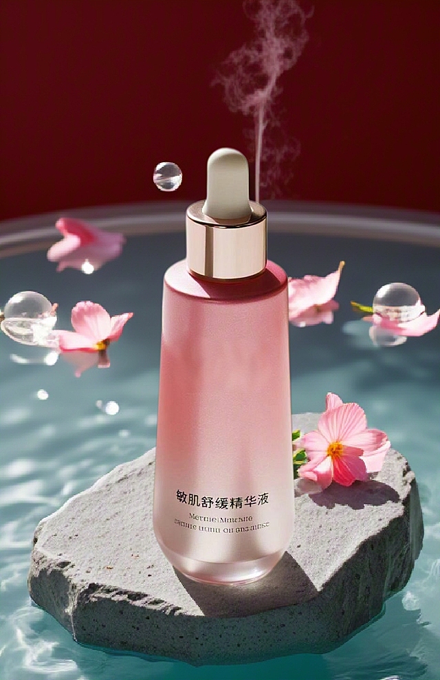 梦幻玻璃风设计，柔和液态感，清新花瓣点缀，简约3D轻拟物风格。