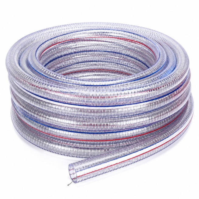 [Main Image 1] PVC Steel Wire Hose product display for Alibaba International Station. Pure white bac预览效果