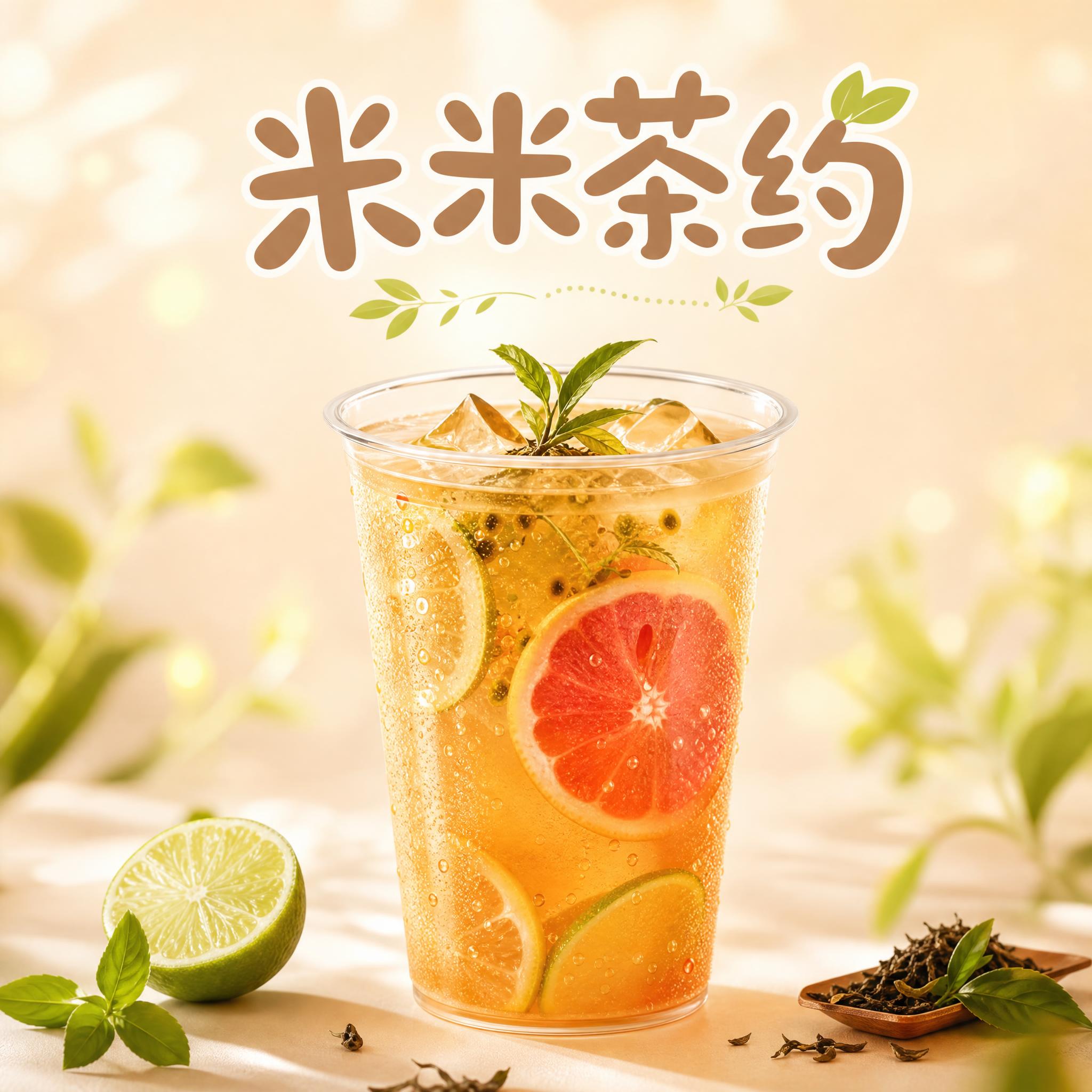 写实商业摄影风格，茶饮品牌头像设计。画面中央是一杯精致的茶饮，… - 图片创意预览